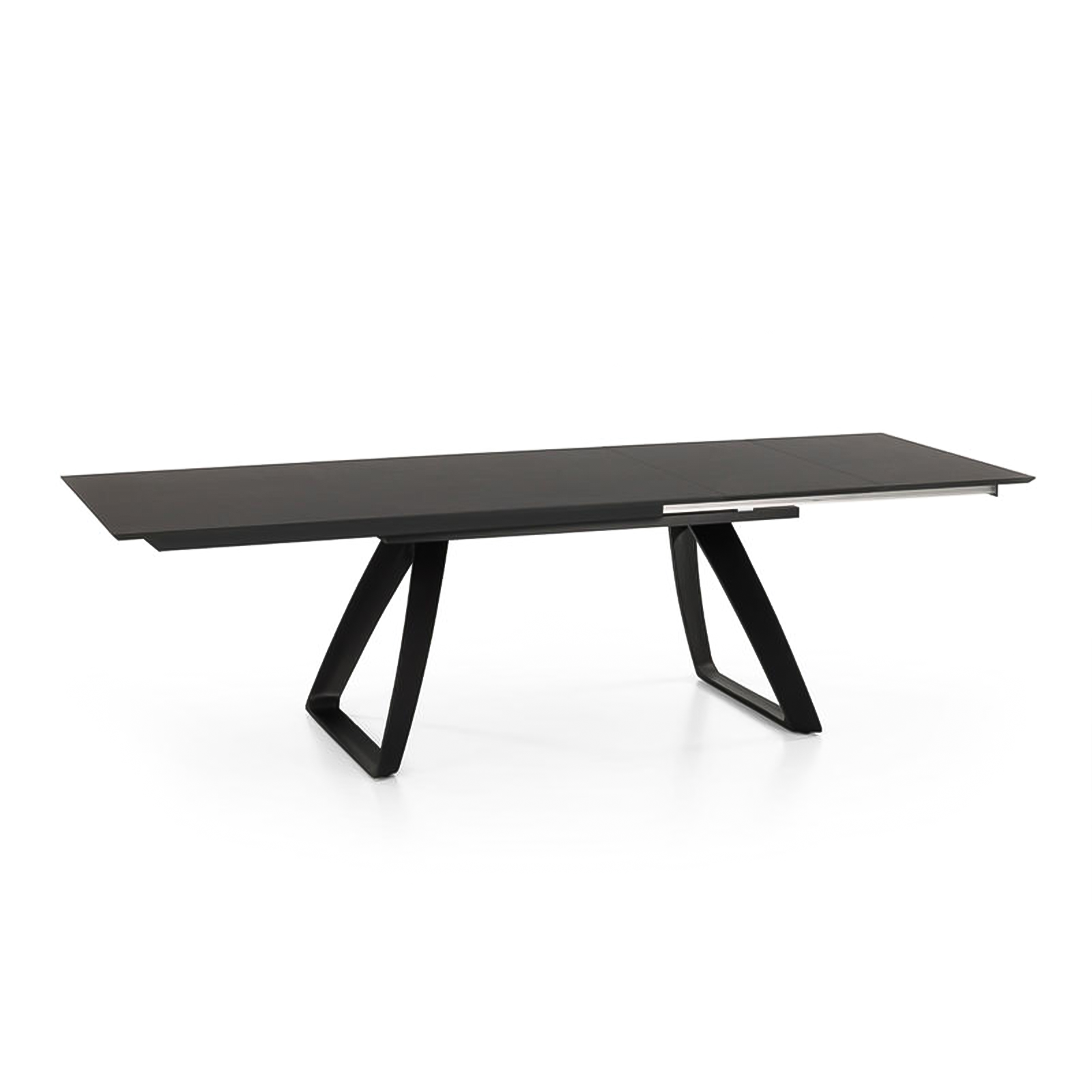 Tavolo allungabile "Hugo" piano in HPL gambe in alluminio 10 posti cm 270x90 76h