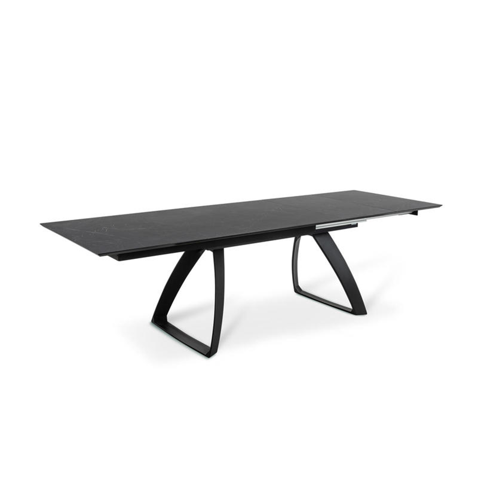 Tavolo allungabile "Hugo" piano in HPL gambe in alluminio 10 posti cm 270x90 76h