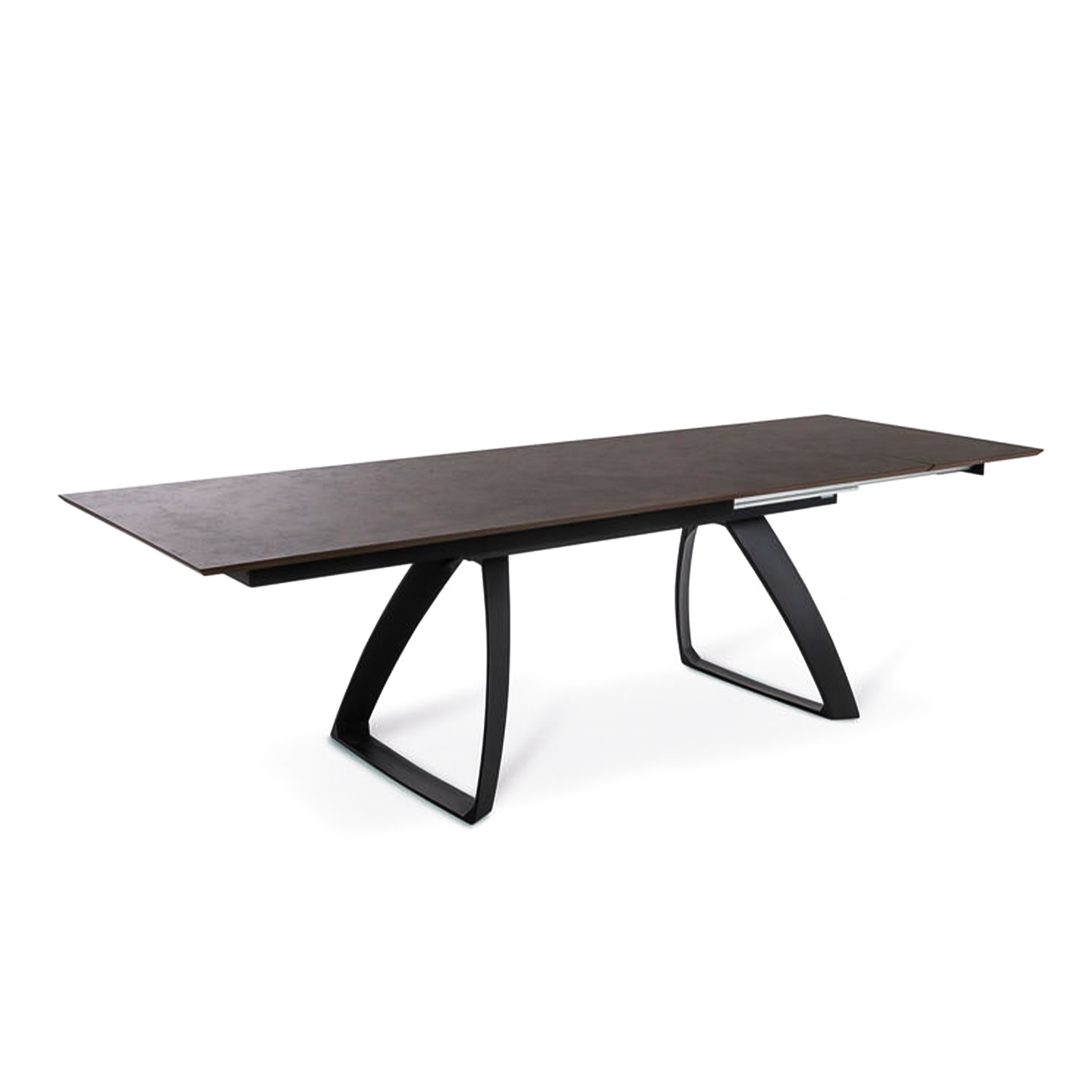 Tavolo allungabile "Hugo" piano in HPL gambe in alluminio 10 posti cm 270x90 76h