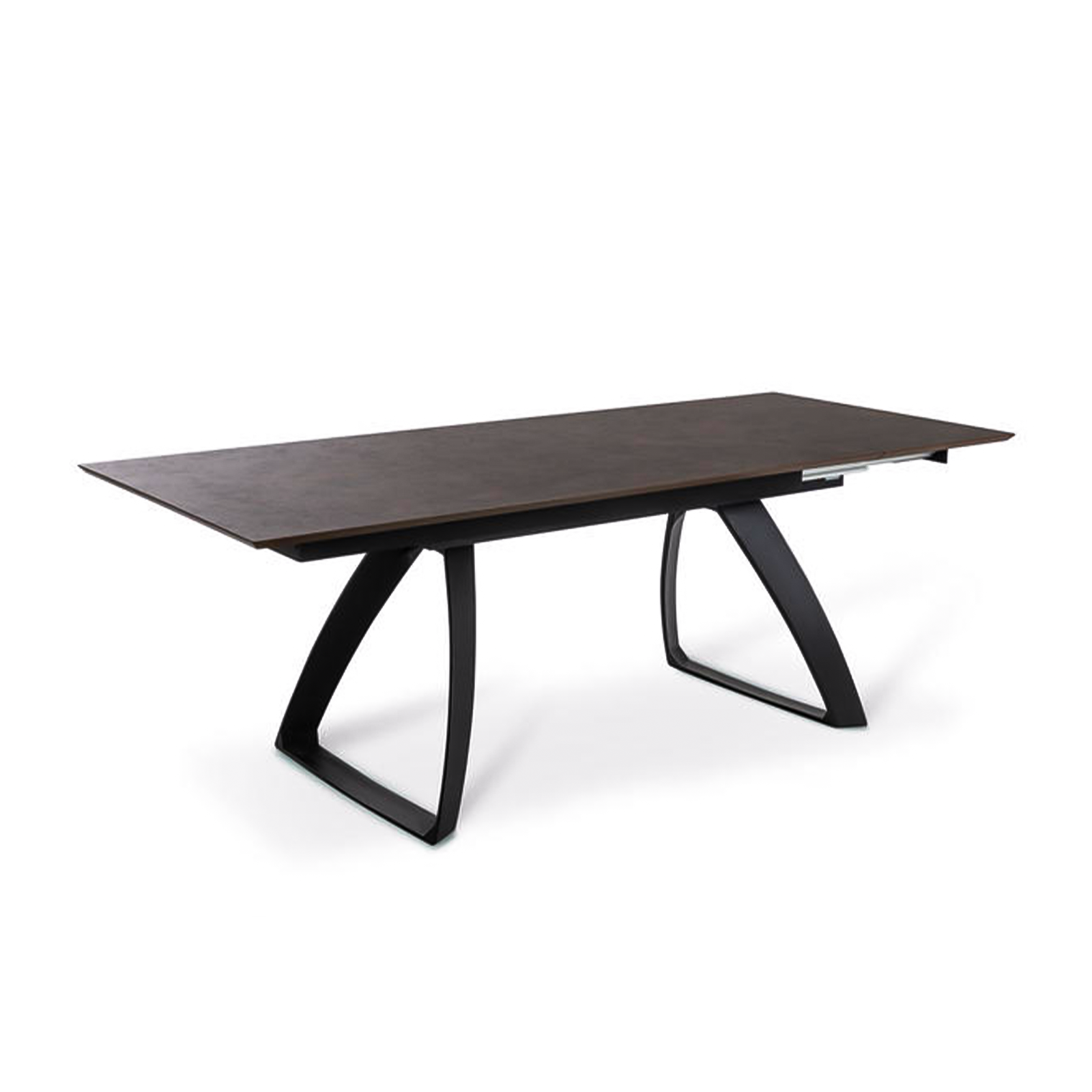 Tavolo allungabile "Hugo" piano in HPL gambe in alluminio 10 posti cm 270x90 76h