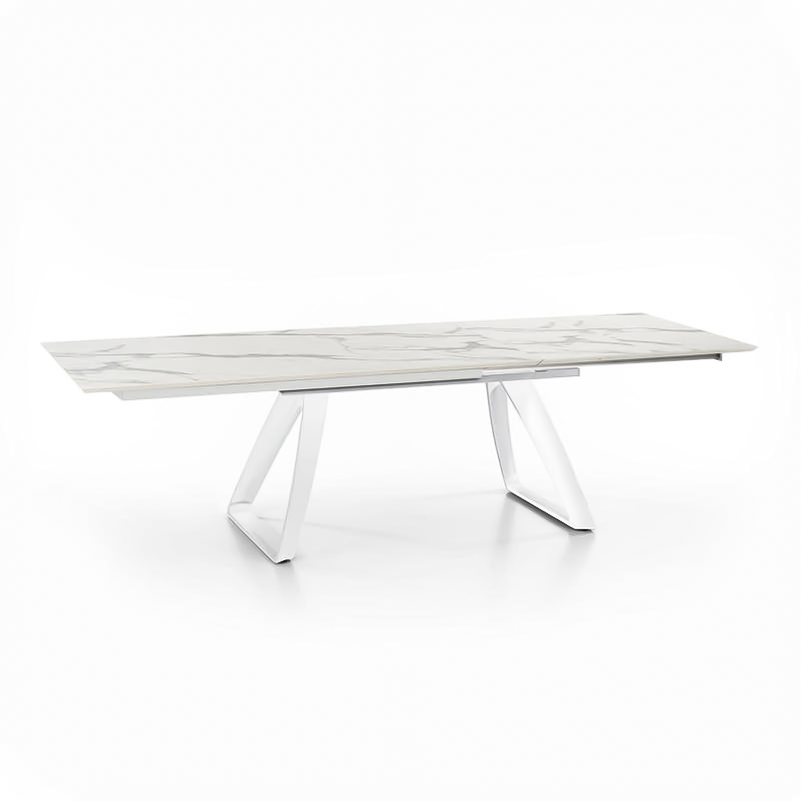 Tavolo allungabile "Hugo" piano in HPL gambe in alluminio 10 posti cm 270x90 76h