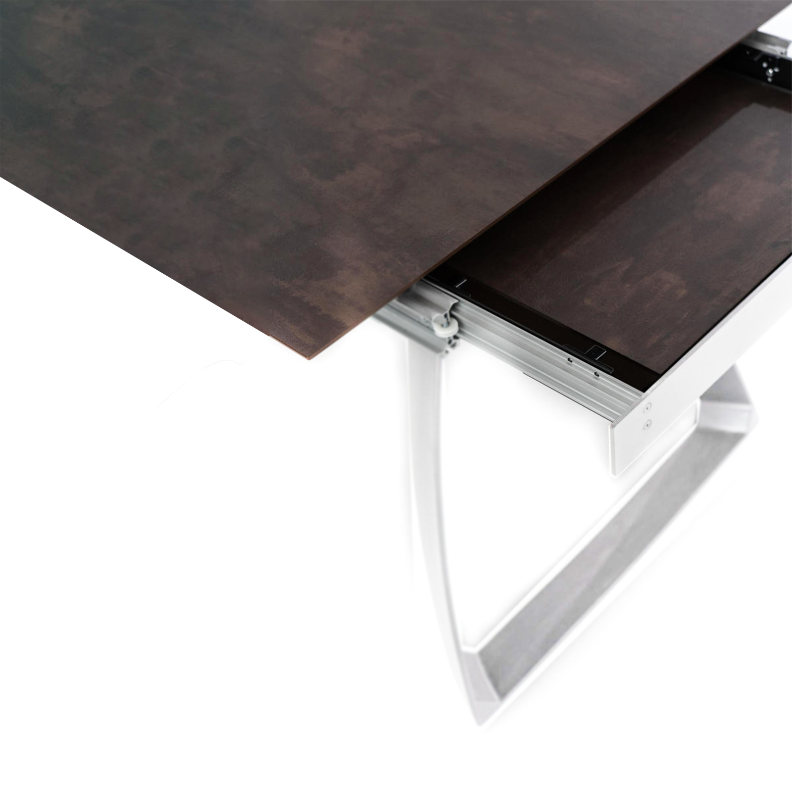 Tavolo allungabile "Hugo" piano in HPL gambe in alluminio 10 posti cm 270x90 76h