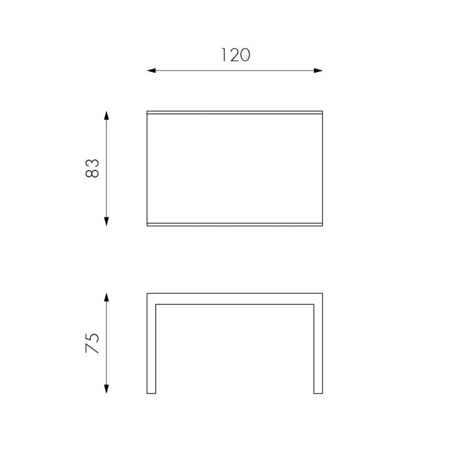 Tavolo allungabile "Rodi" piano in vetro struttura in metallo 10 posti cm 120/350x83 75h