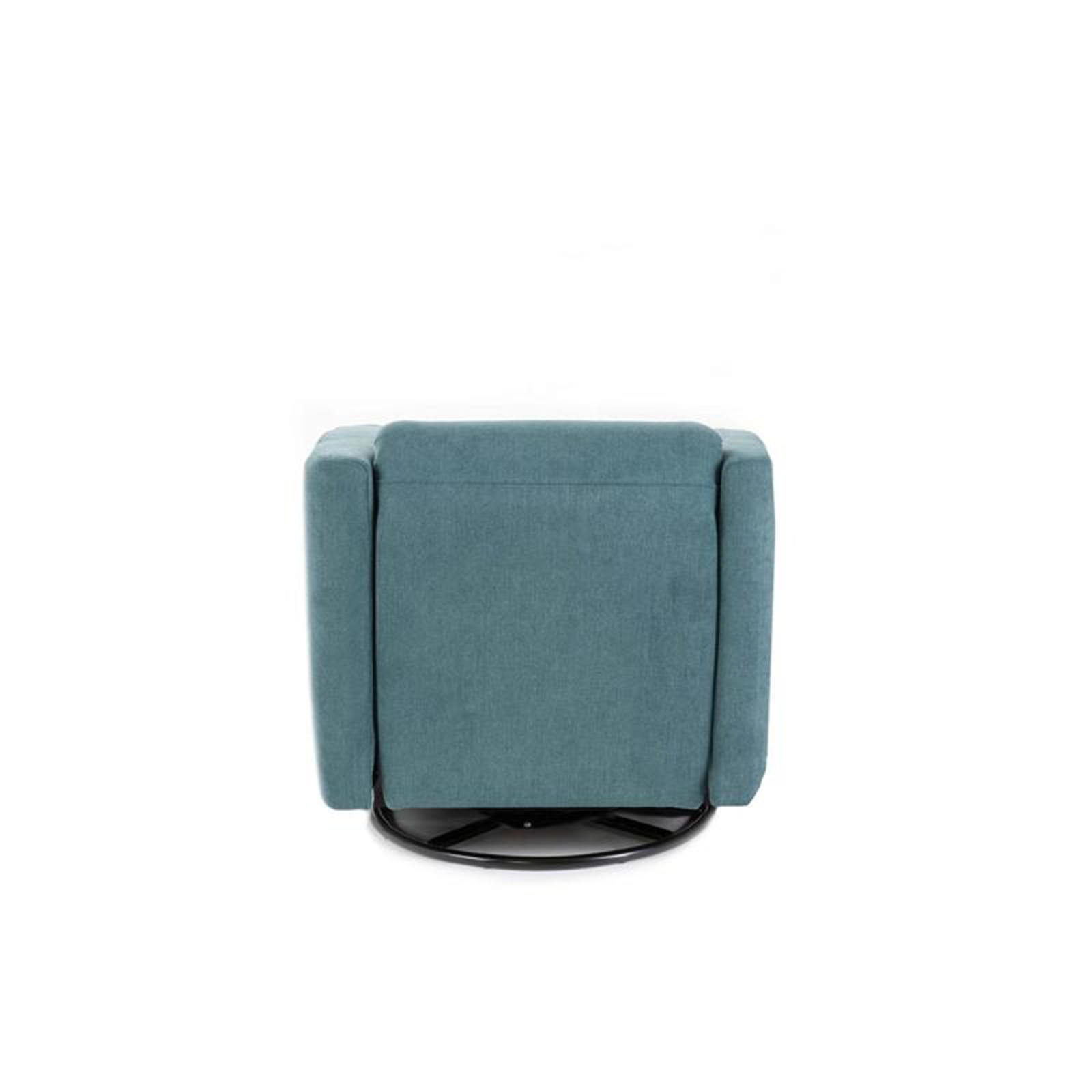 Poltrona reclinabile "Rose" girevole moderna in tessuto base cromata cm 70x85 69h