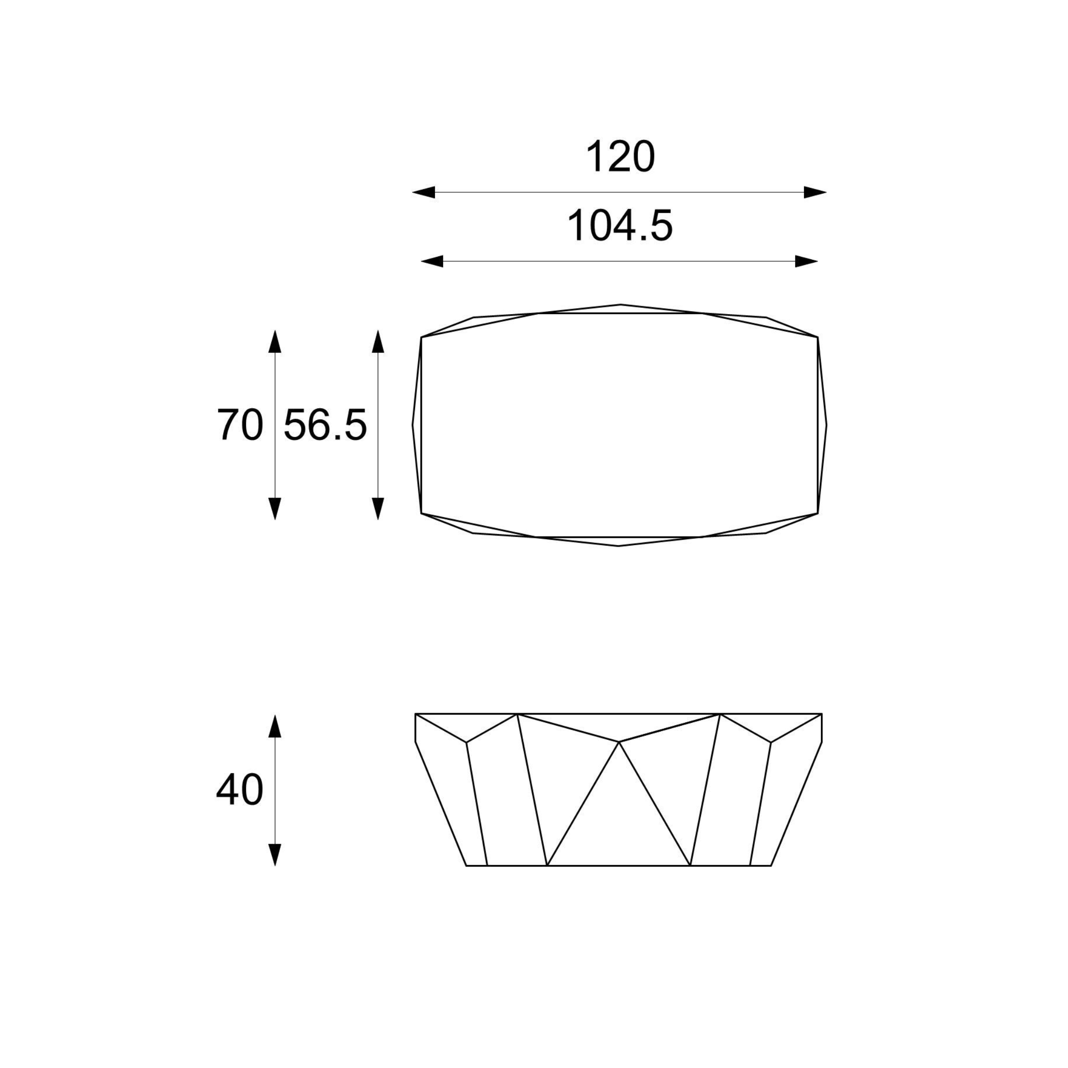 Tavolino basso in pietra fossile "Florenz" da caffè
