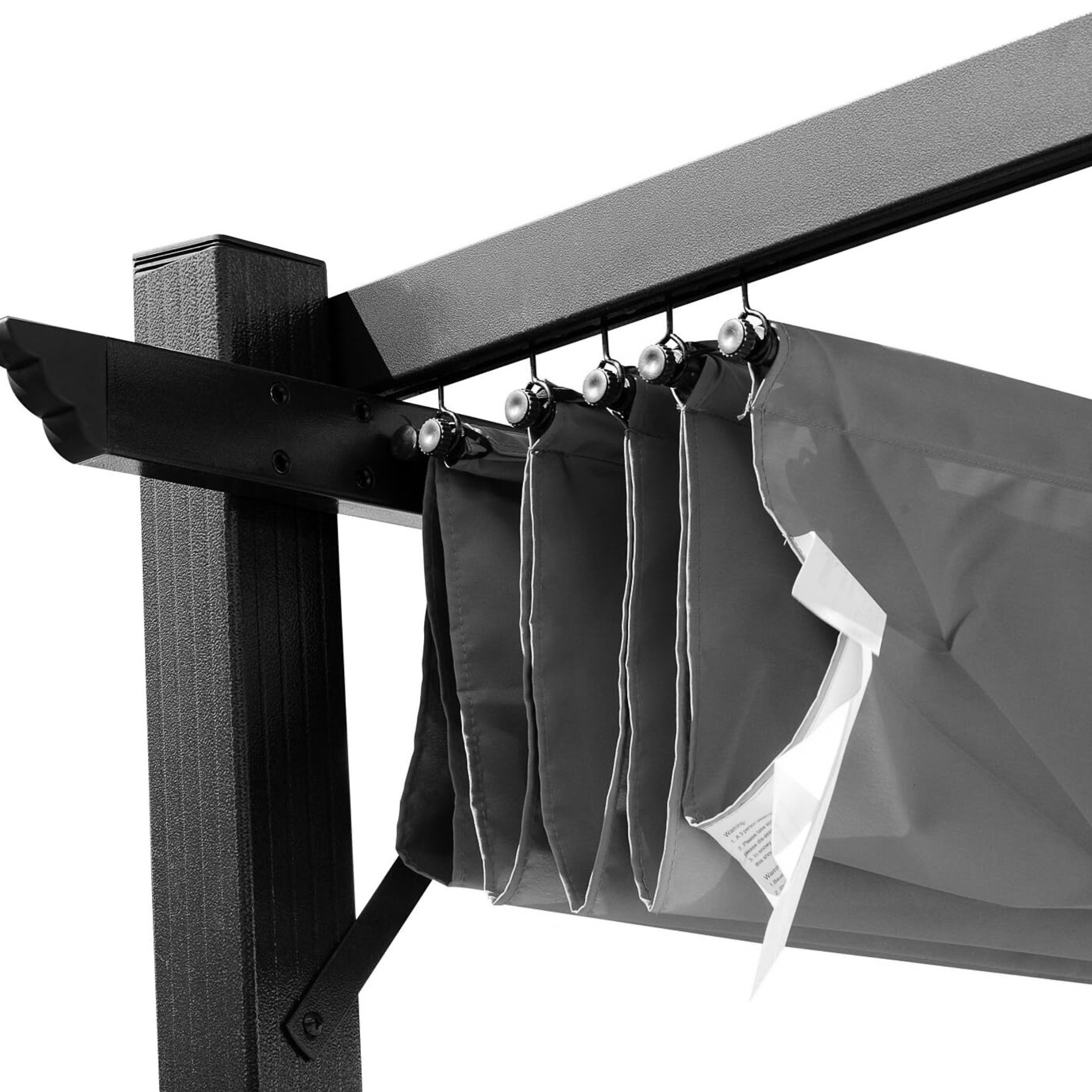 Gazebo in alluminio scorrevole "Sun" con telo di copertura cm 400x300 230h