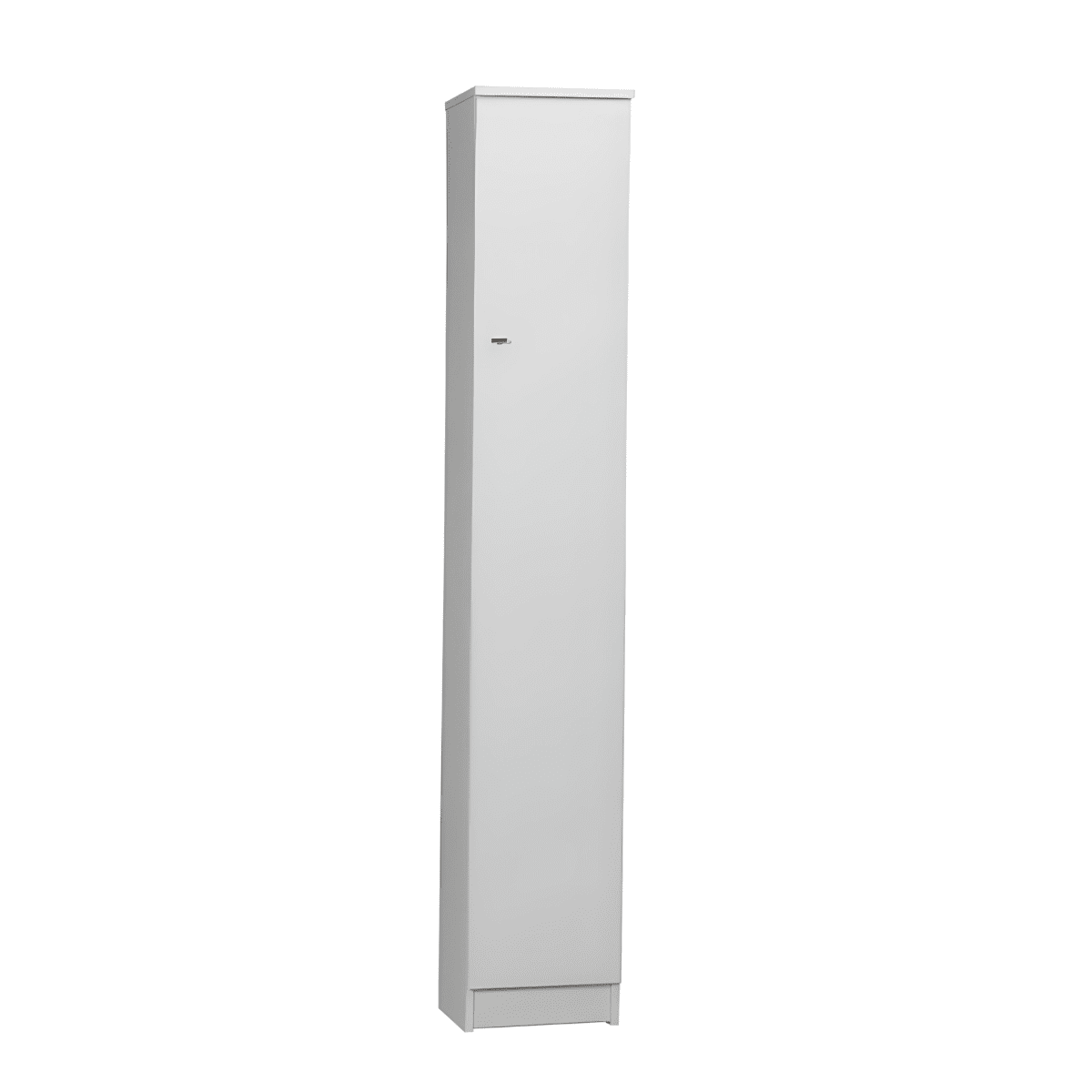 Mobile colonna multiuso a 1 anta "Ricla" in legno bianco laccato cm 31x34 183h - MondoViro