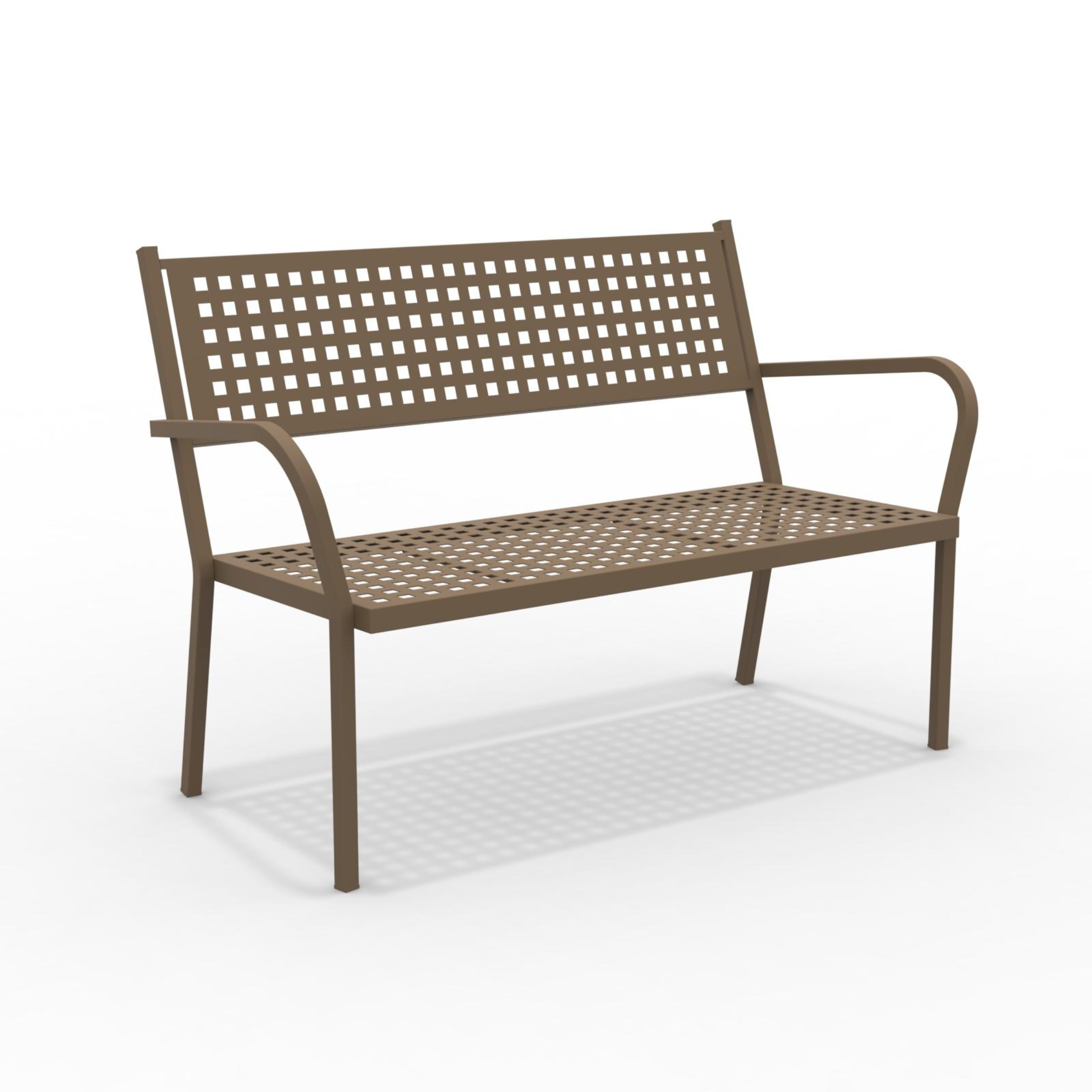 Panca in metallo da giardino "Alice1" divano impilabile con braccioli cm 148x53 85h