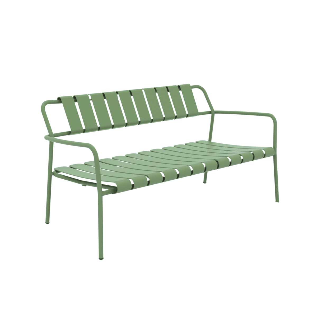 Panchina lounge in alluminio "Verdea" divanetto da giardino cm 146x70 76h - MondoViro