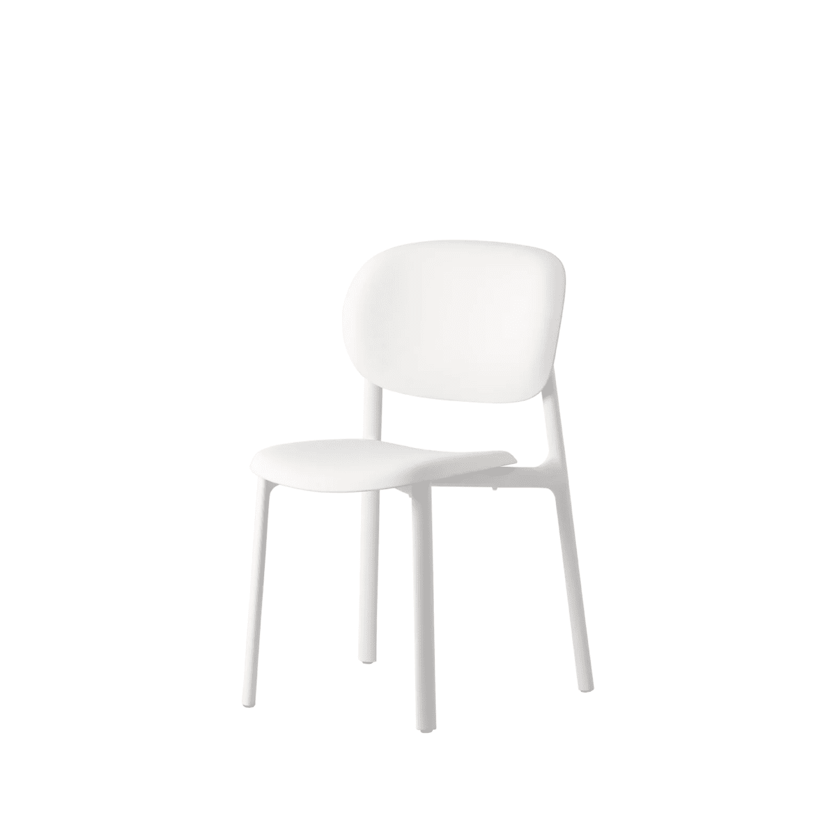 Sedia moderna da soggiorno "Zero" in polipropilene riciclato cm 53x53 82h - MondoViro