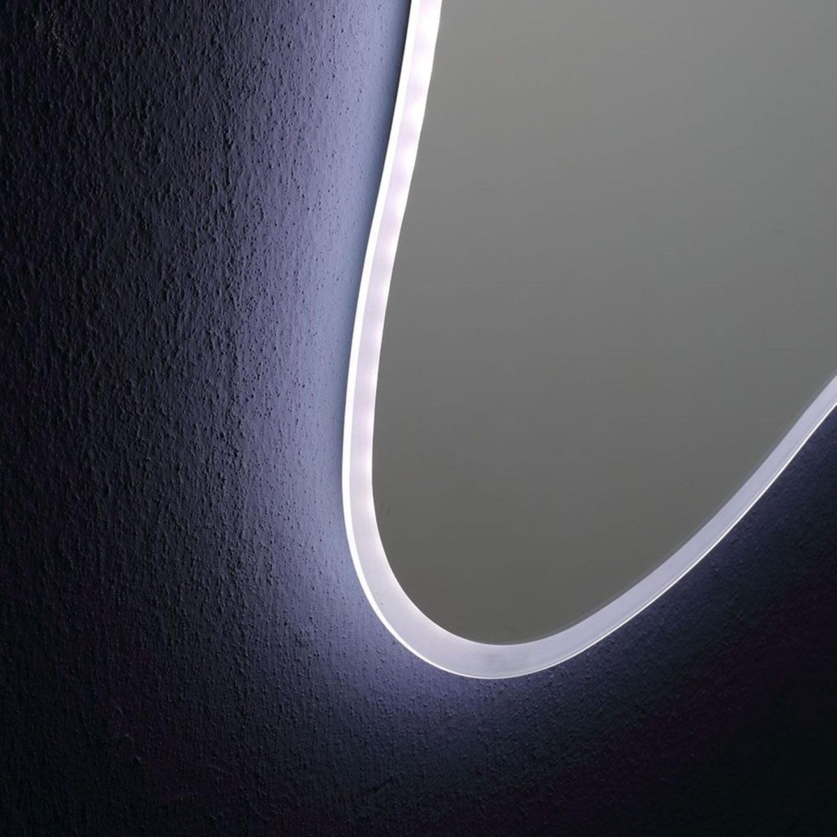 Specchio a led sagomato "Gresham" reversibile con cornice retroilluminata - MondoViro