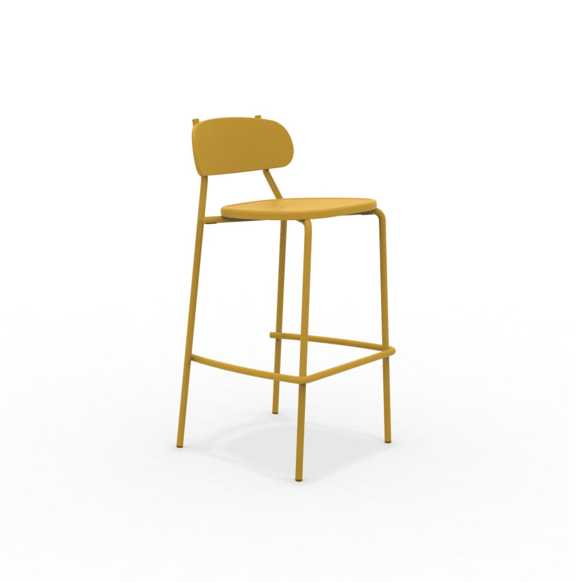 Set di sgabelli da giardino "Fox" impilabili in metallo verniciato cm 48x50 98h - MondoViro