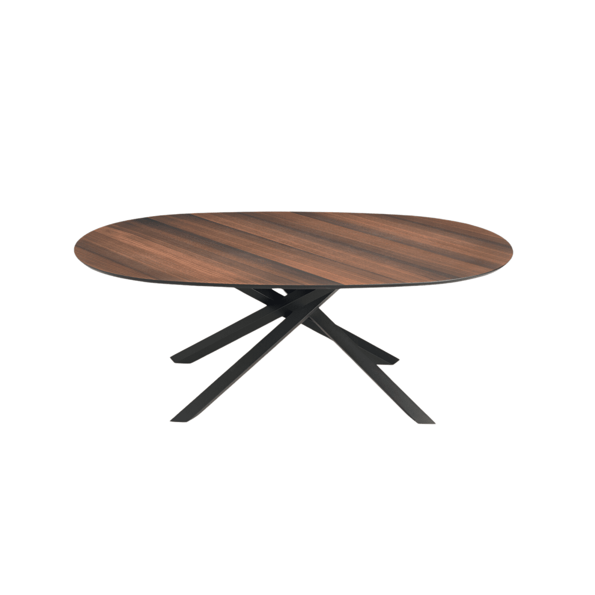 Tavolo fisso moderno da pranzo "Canyon" con base in metallo e piano in rovere cm 210x109 75h - MondoViro