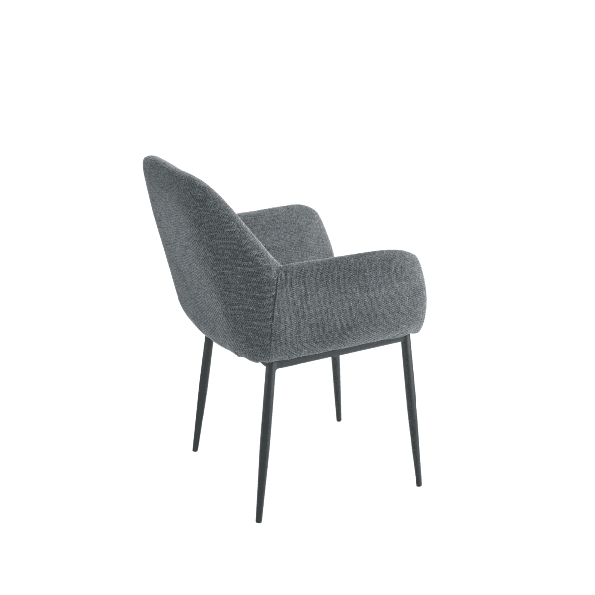 Set di sedie da pranzo "Petalo" imbottite in tessuto con struttura in metallo verniciato cm 58x61 84h - MondoViro