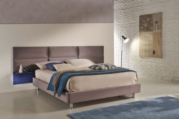 Set di 4 pannelli da parete imbottiti moderni "Mamo Wall" rivestimento per camere da letto