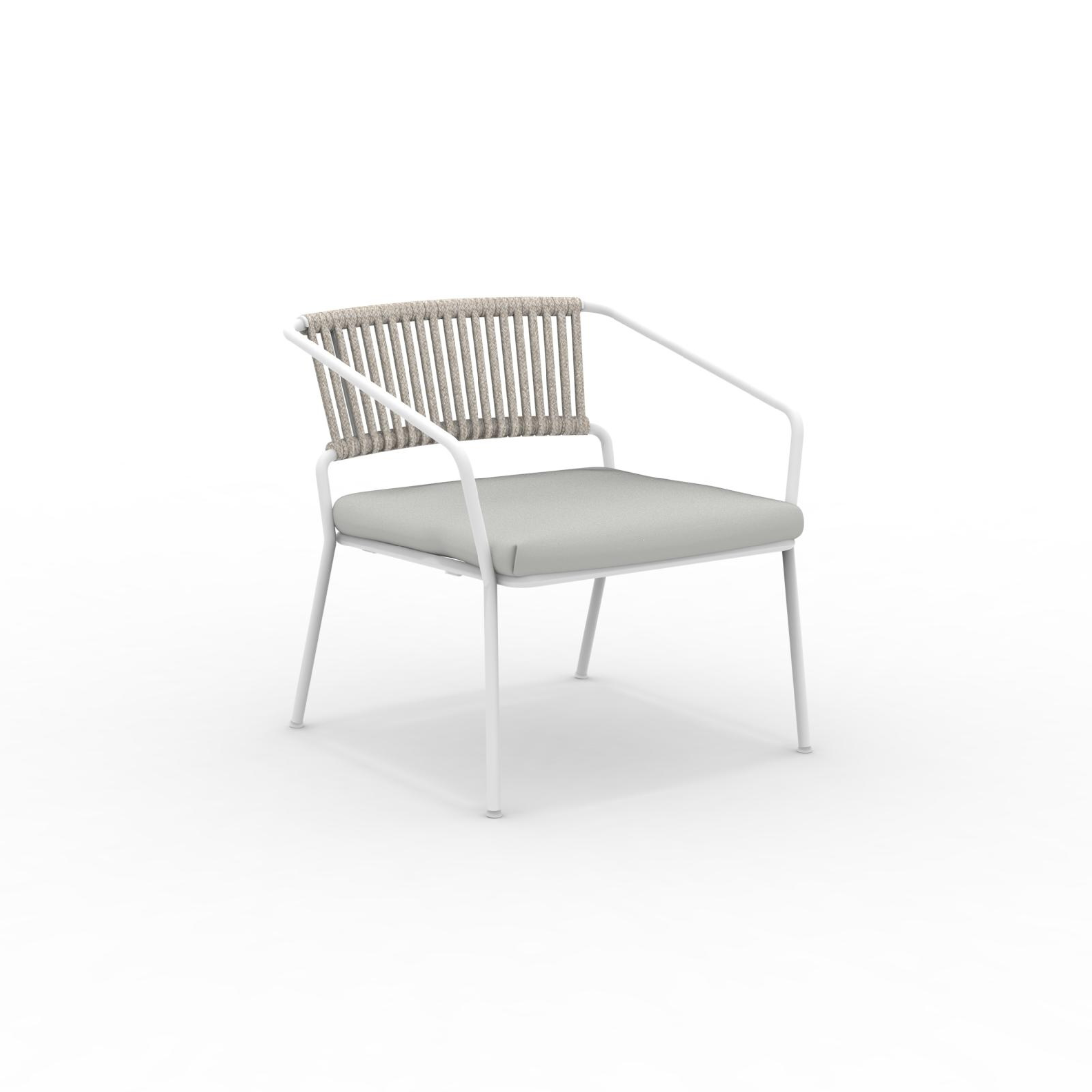 Poltrona bassa in metallo da giardino "Slot" lounge impilabile cm 68x65 76h
