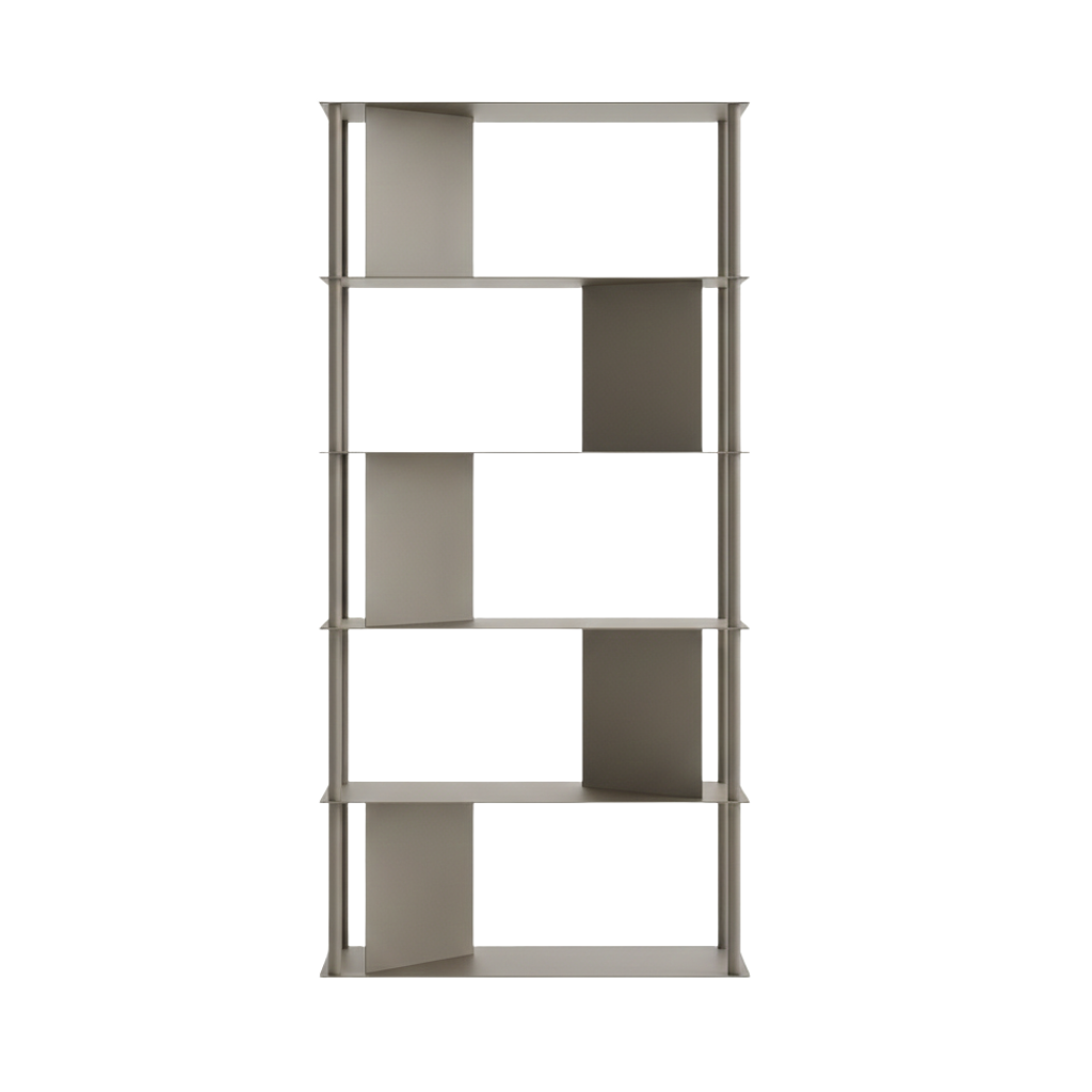 Libreria verticale “Molin” in metallo verniciato cm 90x40 190h - MondoViro