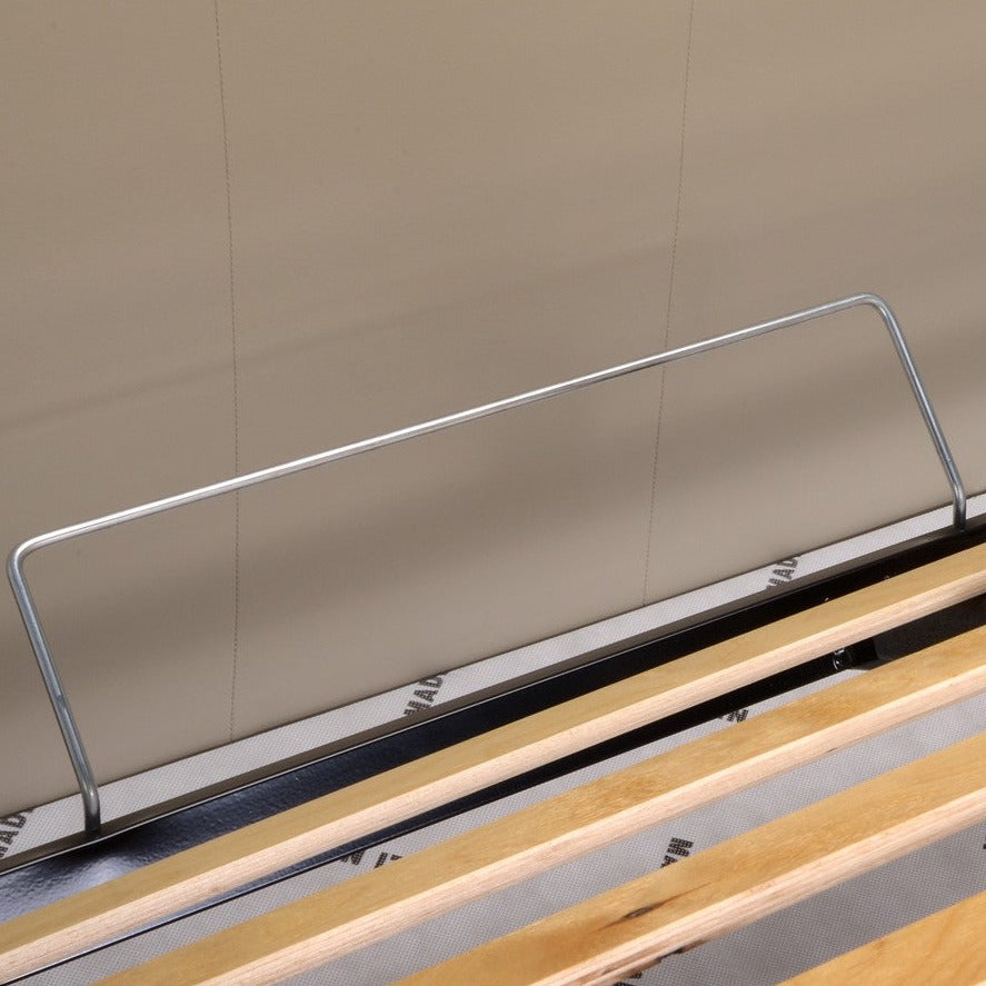 Letto contenitore con rete "Milano" tessuto Idro imbottito con piedini moderni