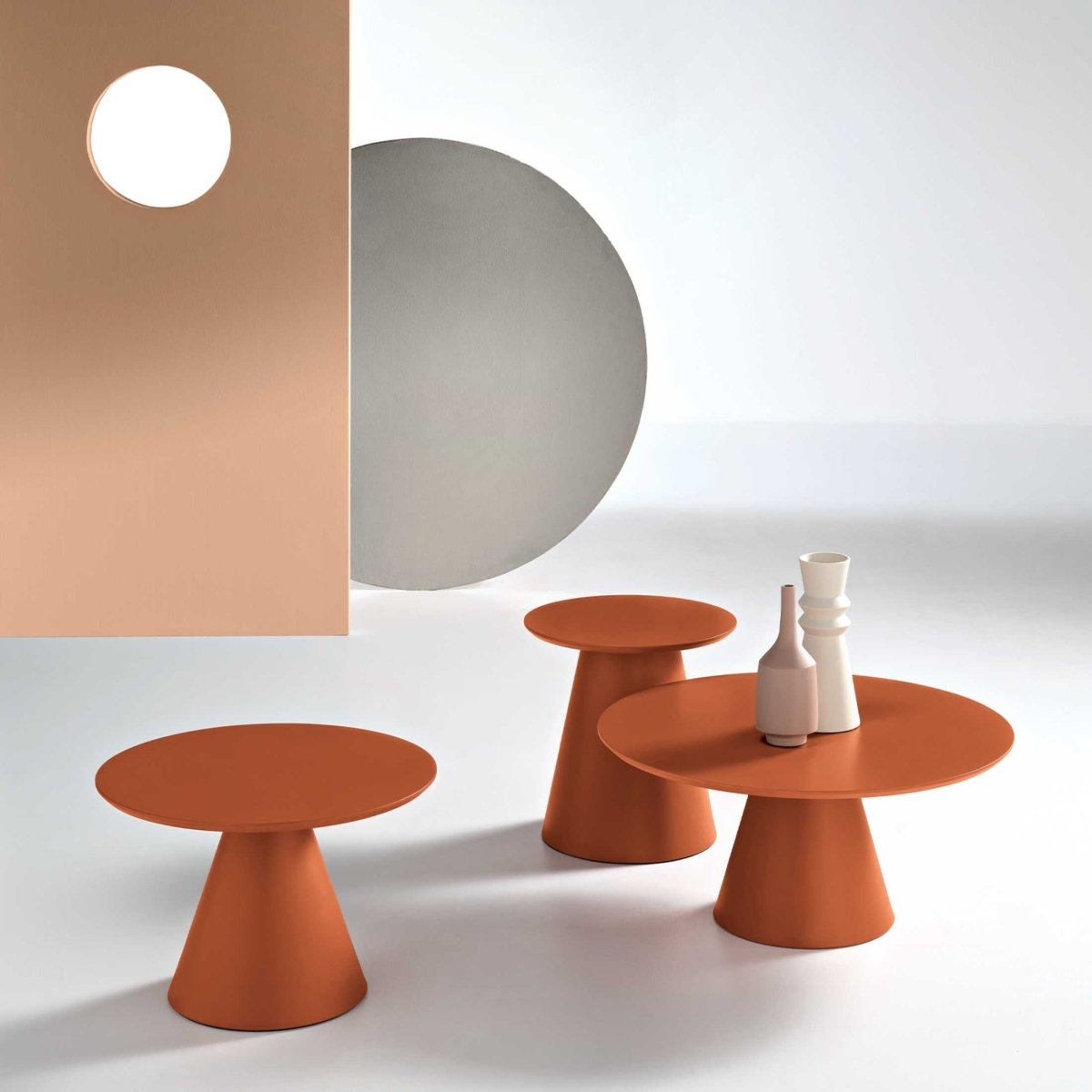 Tavolino da caffè rotondo "Bonito" versatile colorato - MondoViro