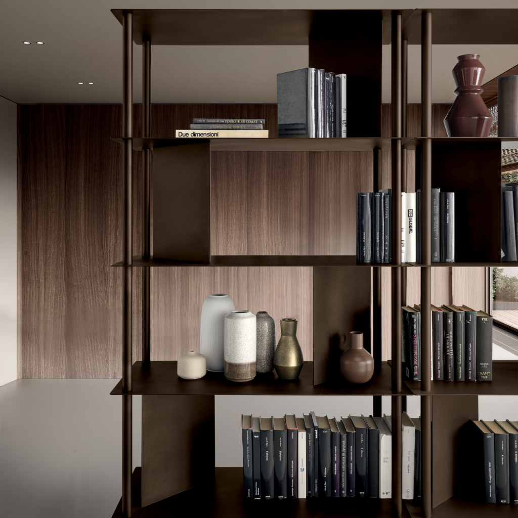 Libreria verticale “Molin” in metallo verniciato cm 90x40 190h - MondoViro