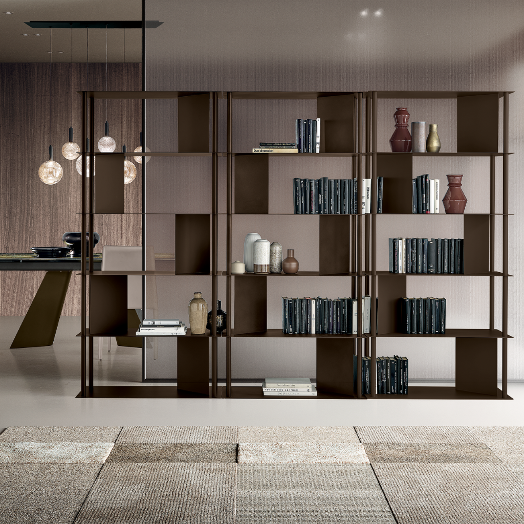 Libreria verticale “Molin” in metallo verniciato cm 90x40 190h