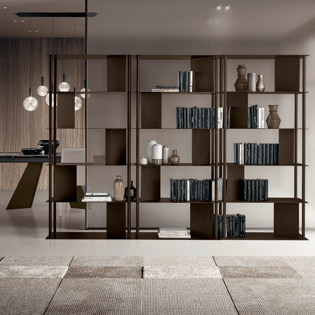 Libreria verticale “Molin” in metallo verniciato cm 90x40 190h - MondoViro