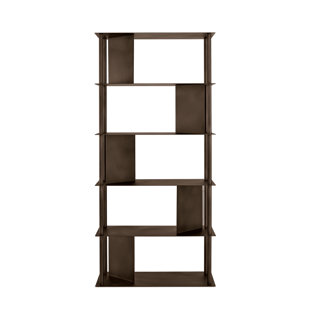 Libreria verticale “Molin” in metallo verniciato cm 90x40 190h - MondoViro