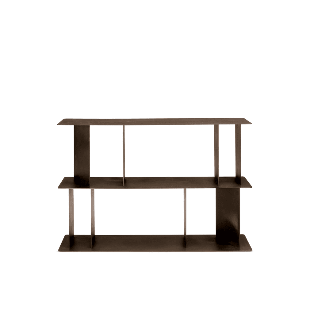 Libreria da tre ripiani "Bert" versatile e componibile in metallo cm 130x40 85h - MondoViro