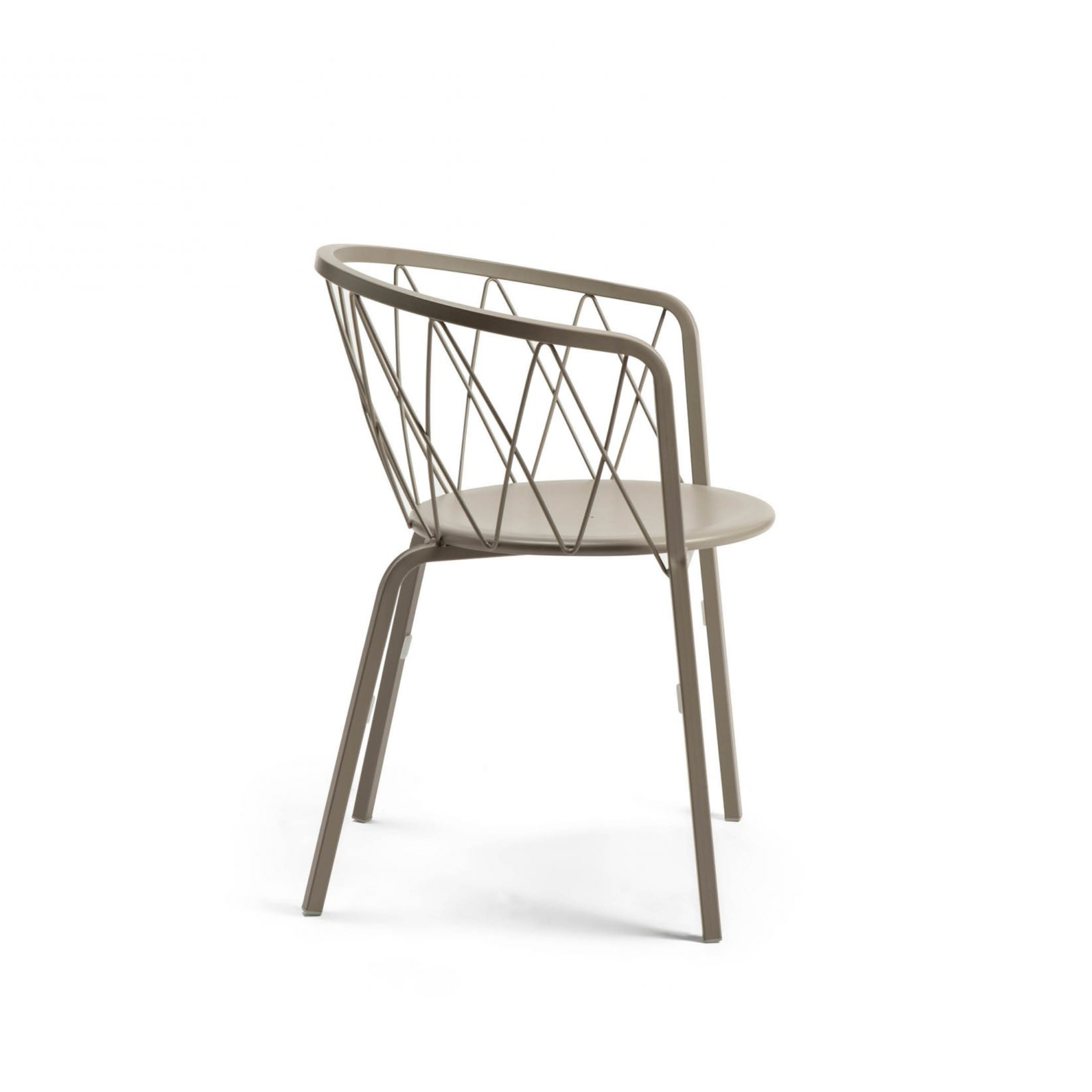 Set di sedie da giardino in metallo verniciato impilabili "Daisy" cm 57x55 75h