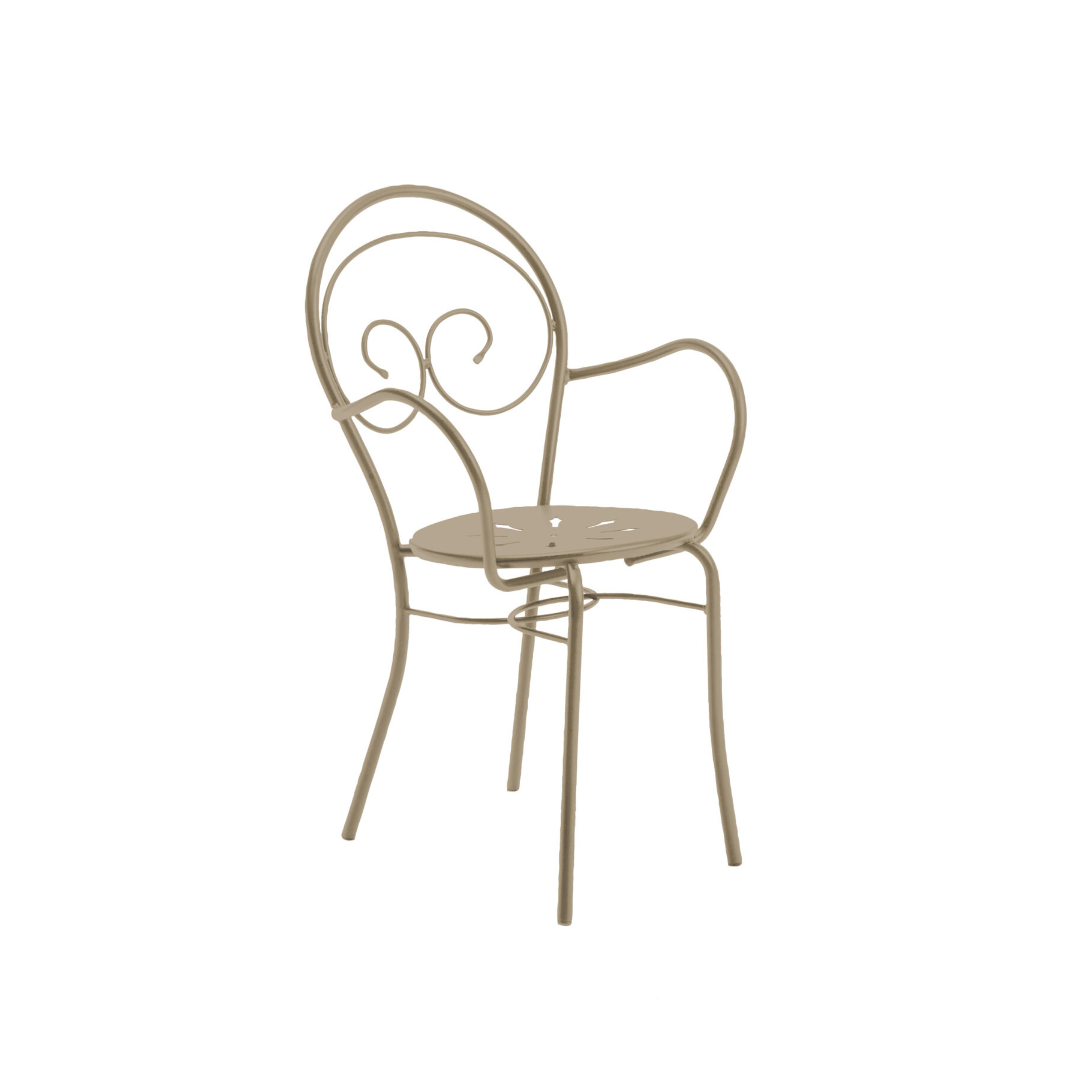 Set di sedie in metallo verniciato "Mimmo" impilabili da giardino cm 51x52 89h