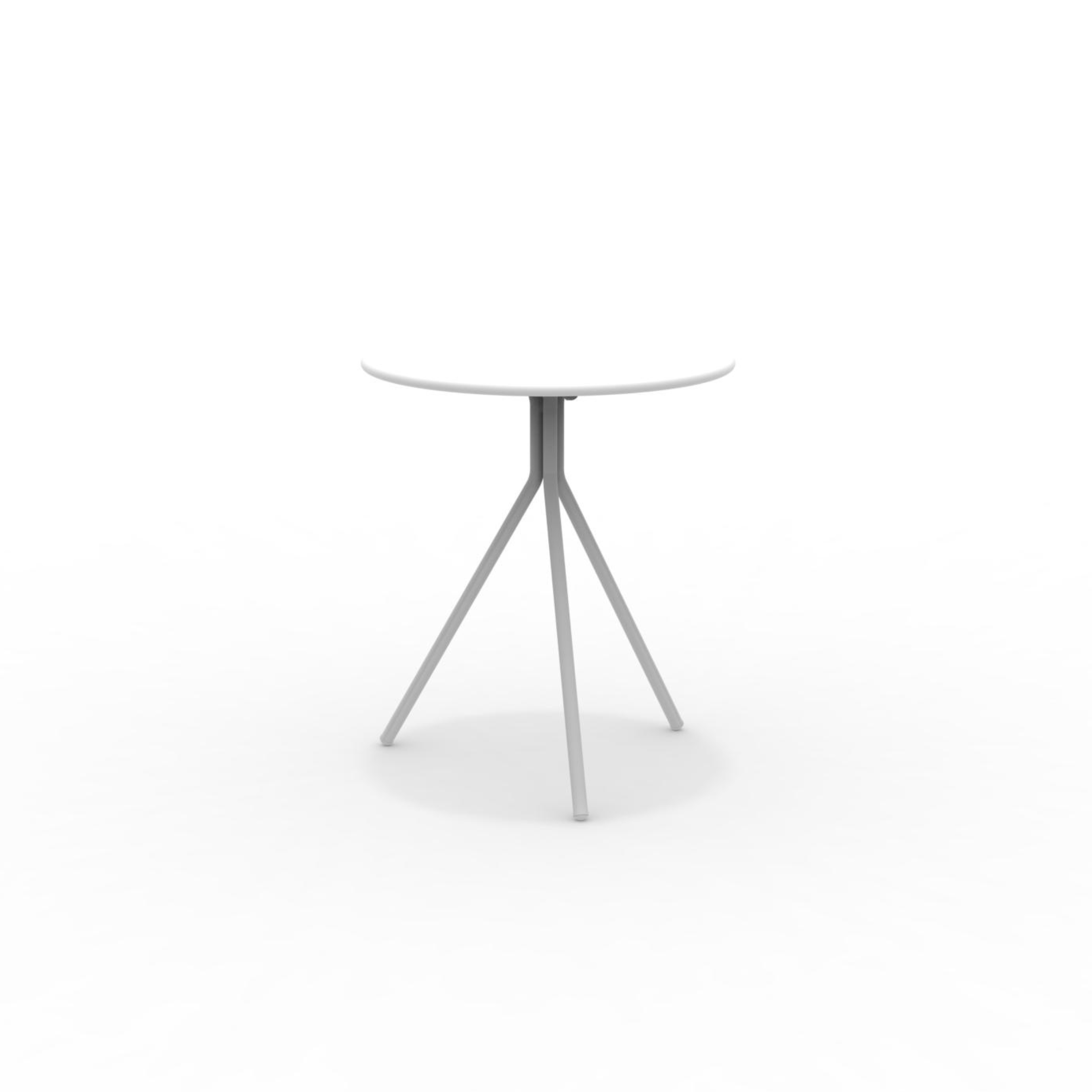 Tavolo tondo in metallo zincato "Twist15" per giardino smontabile h 75 cm