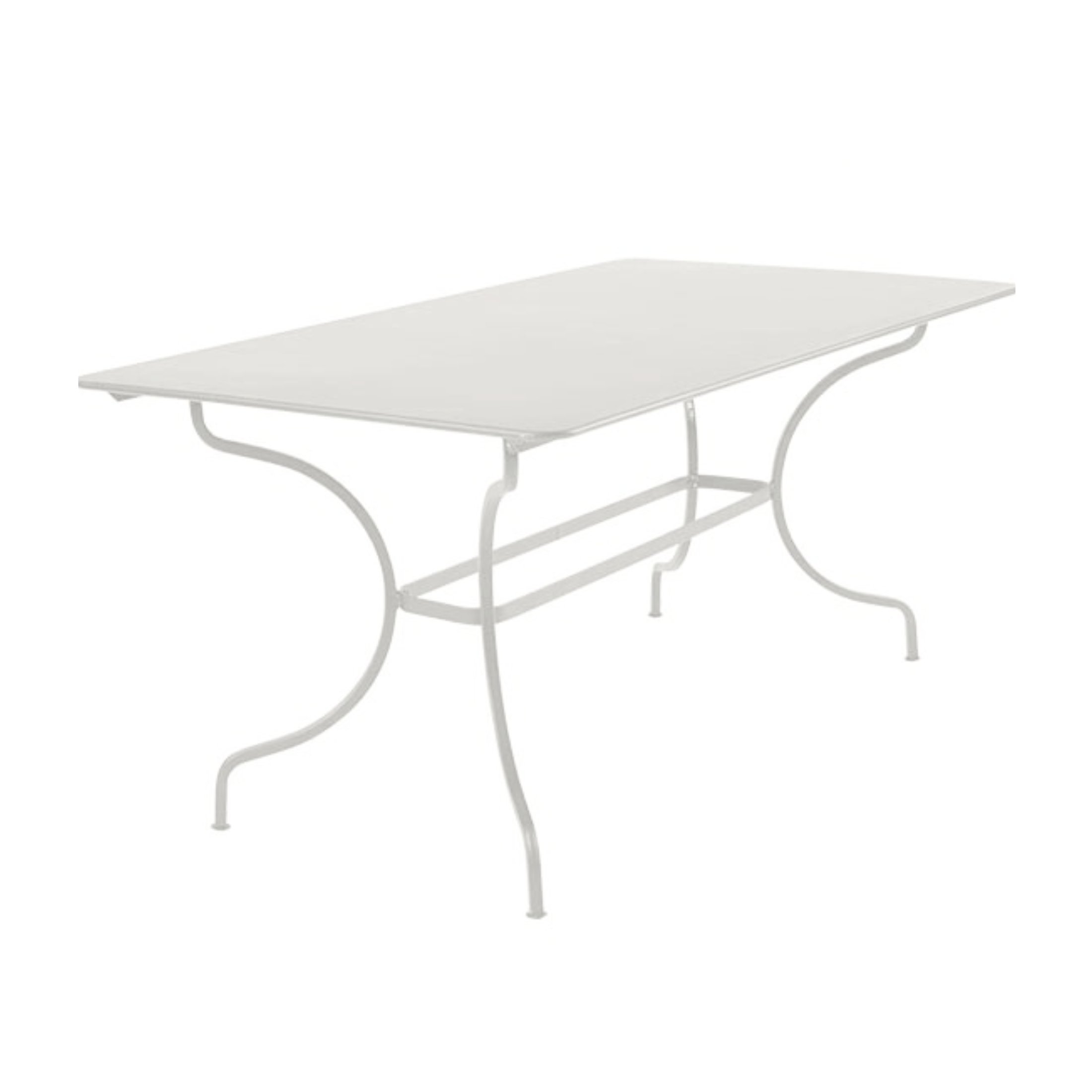 Tavolo rettangolare da pranzo in metallo zincato "Tosca" per giardino cm 180x90 75h