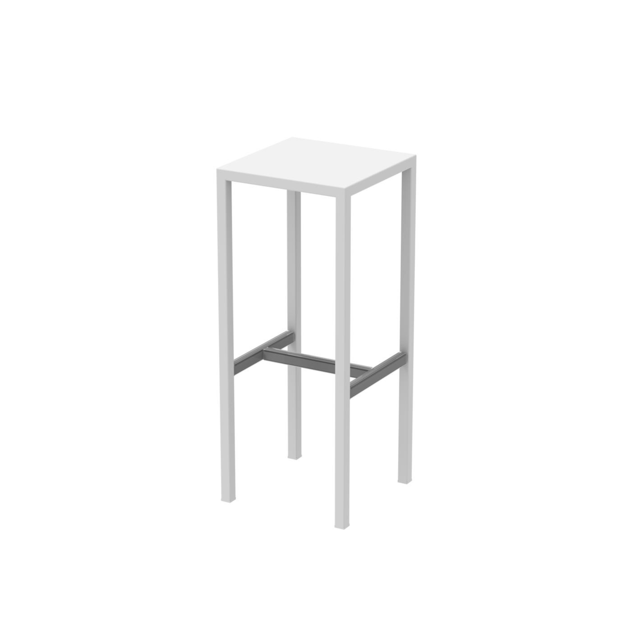 Sgabello in metallo verniciato "Seaside" da giardino cm 32x32 78h