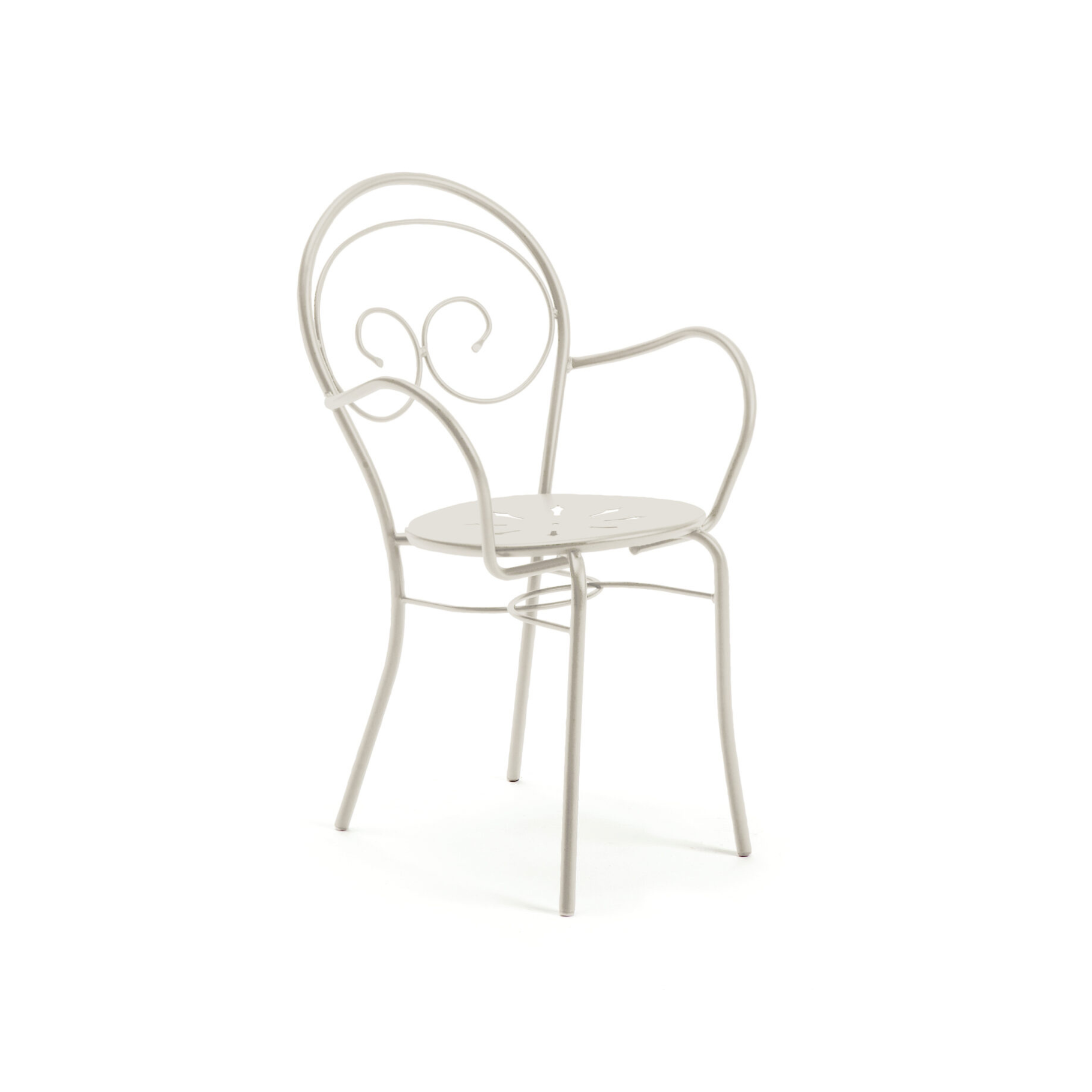 Set di sedie in metallo verniciato "Mimmo" impilabili da giardino cm 51x52 89h