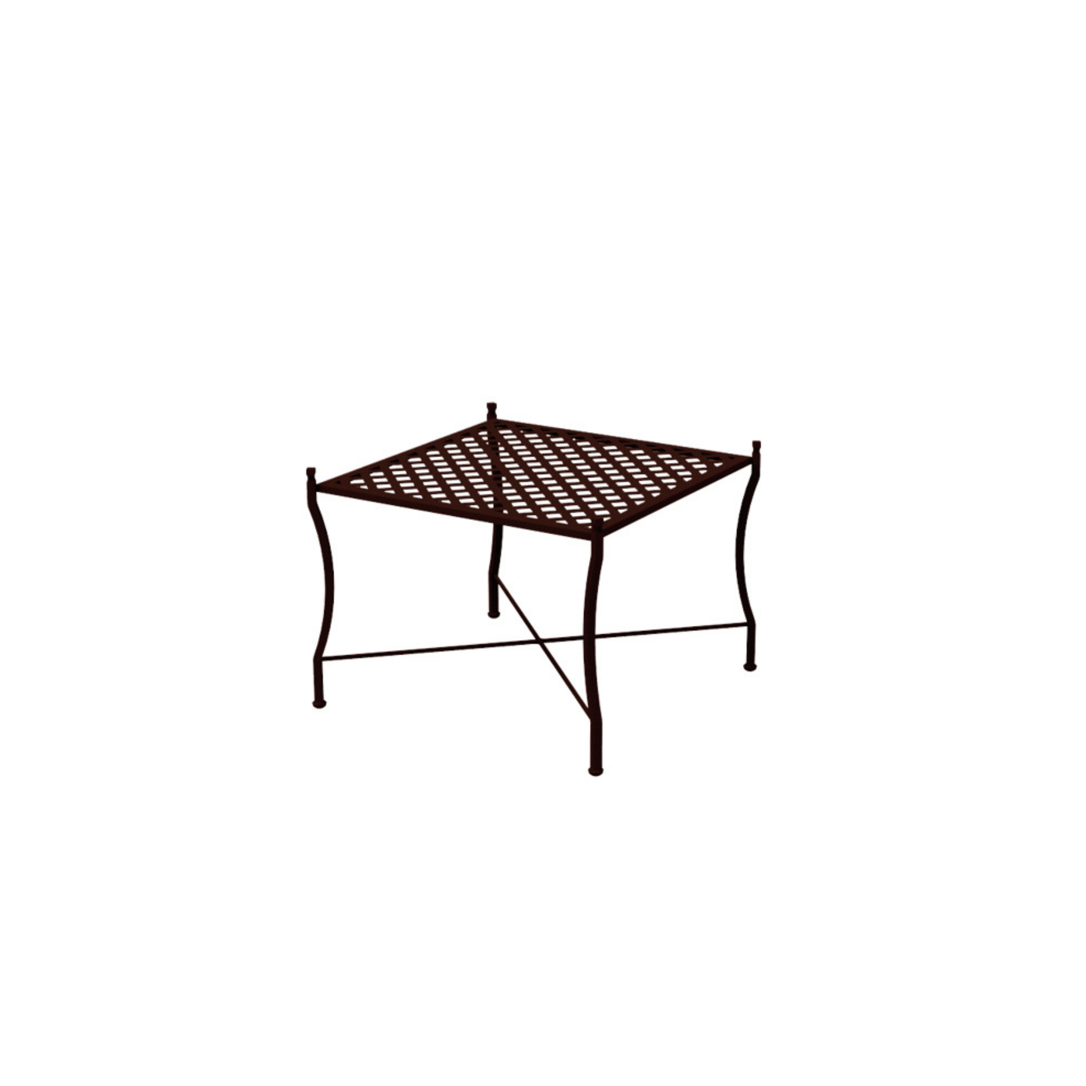 Tavolo basso in metallo "Springtime" tavolino da caffè per giardino cm 64x64 49h