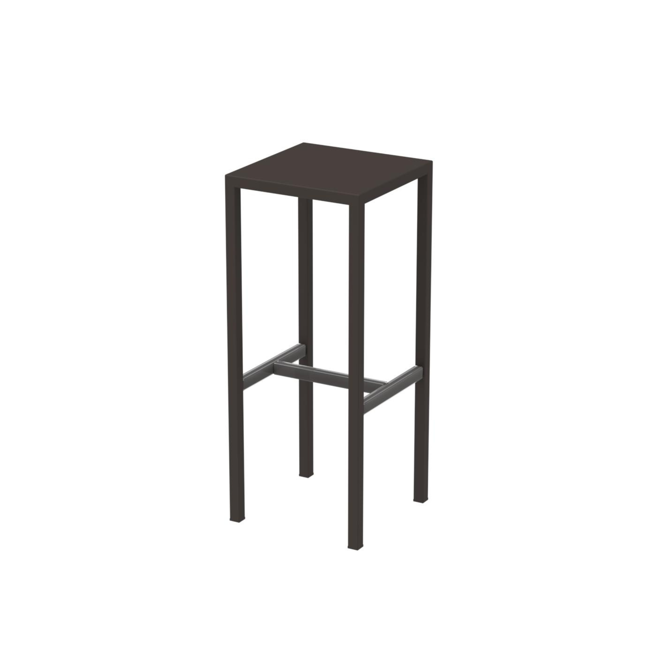 Sgabello in metallo verniciato "Seaside" da giardino cm 32x32 78h