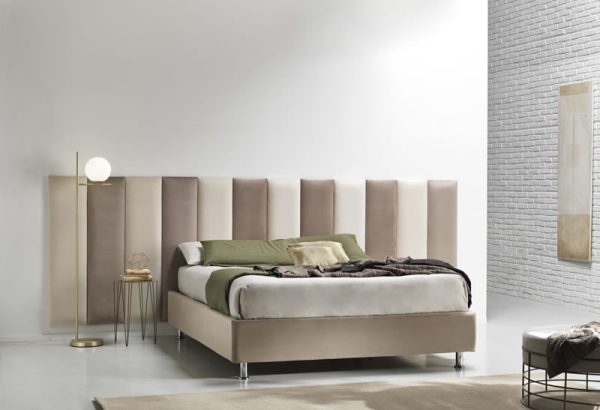 Set di 4 pannelli da parete imbottiti moderni "Mamo Wall" rivestimento per camere da letto - MondoViro