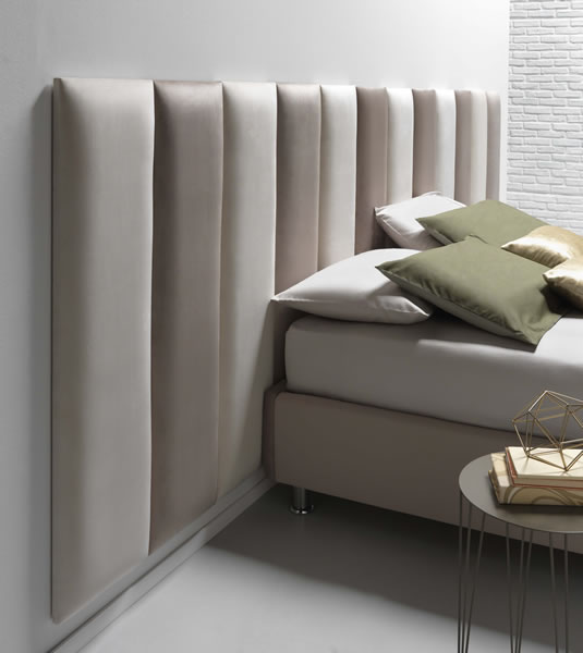 Set di 4 pannelli da parete imbottiti moderni "Mamo Wall" rivestimento per camere da letto