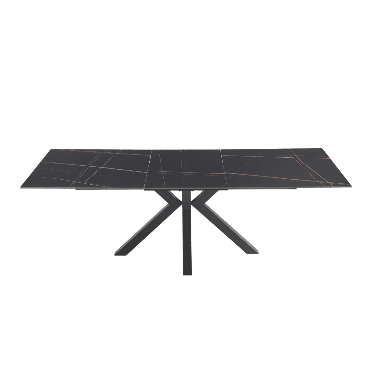 Tavolo allungabile "Cody" effetto marmo con allunga centrale cm 180/240x100 76h - MondoViro