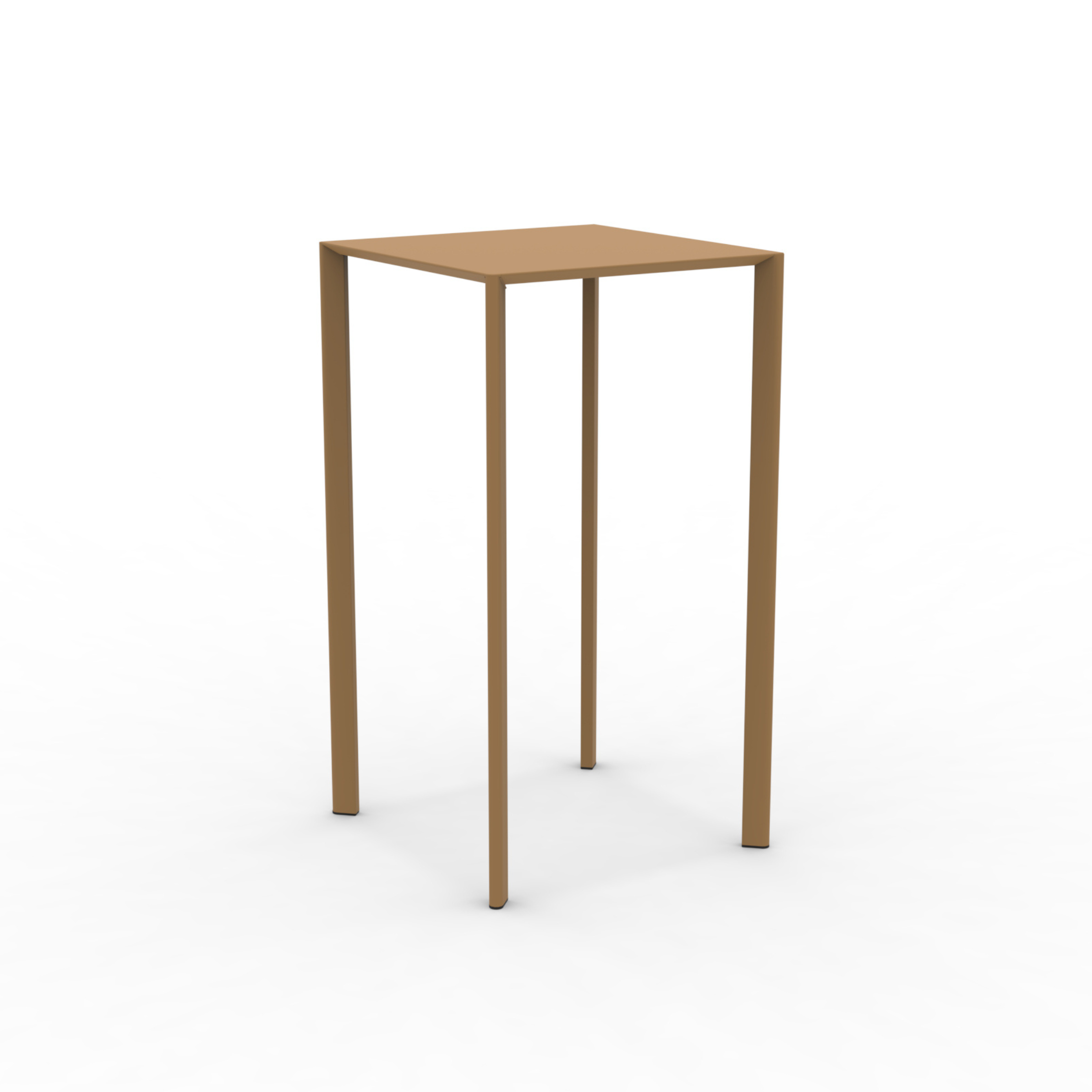 Tavolo alto quadrato in metallo "Fox2" per giardino impilabile cm 60x60 110h