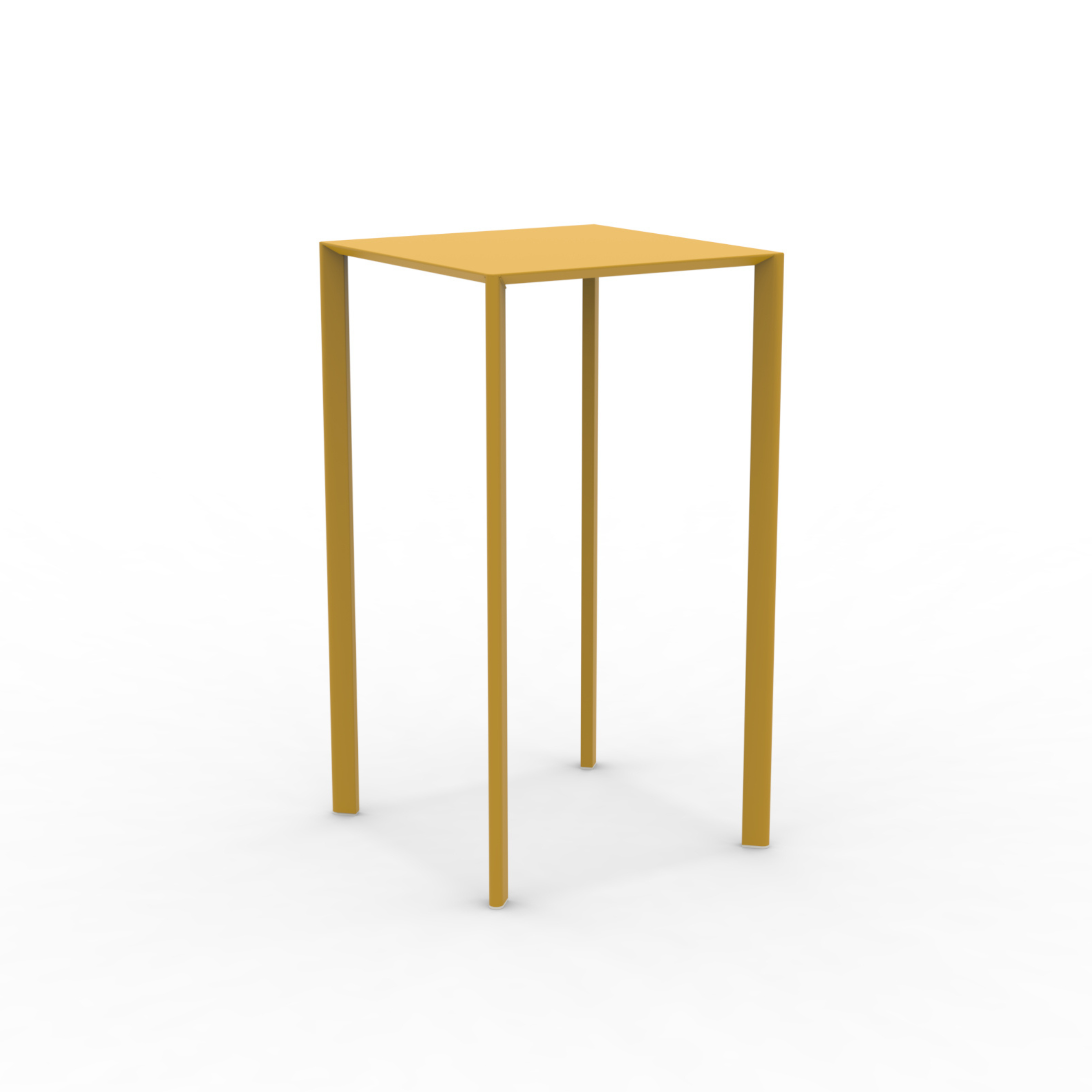 Tavolo alto quadrato in metallo "Fox2" per giardino impilabile cm 60x60 110h