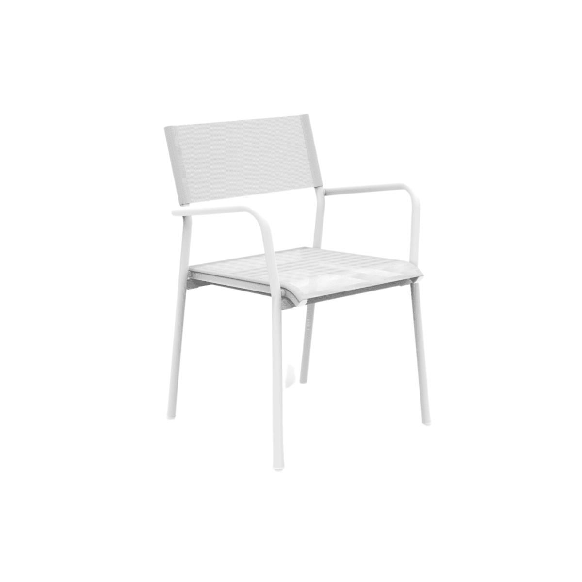 Set di sedie con seduta e schienale in telo "Emma" da giardino impilabili cm 59x56 83h - MondoViro