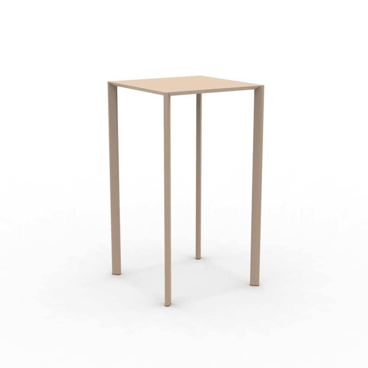 Tavolo alto quadrato in metallo "Fox2" per giardino impilabile cm 60x60 110h - MondoViro