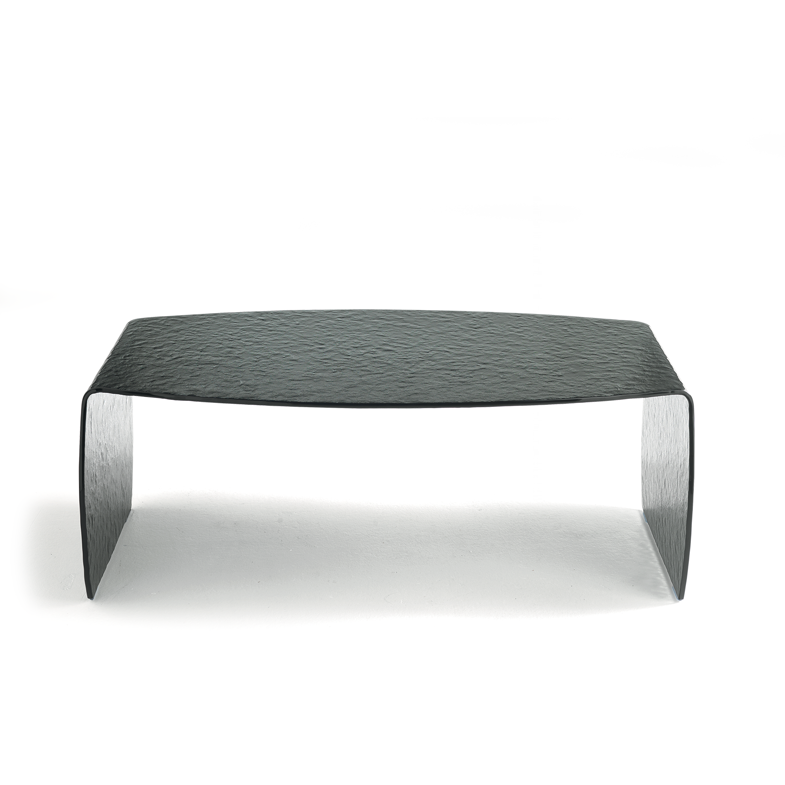 Tavolino moderno in vetro temperato "Tiffany" rettangolare cm 100x65 38h