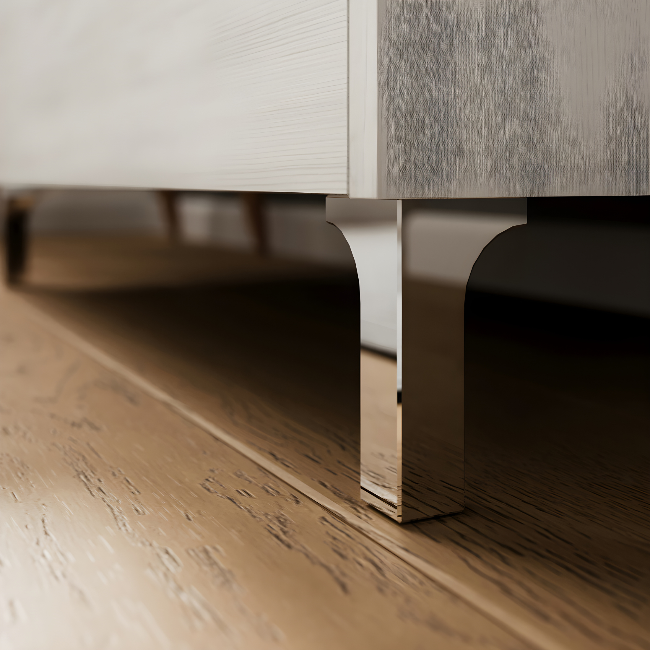 Mobile da bagno moderno "Elo" in legno con lavabo integrato e specchio LED