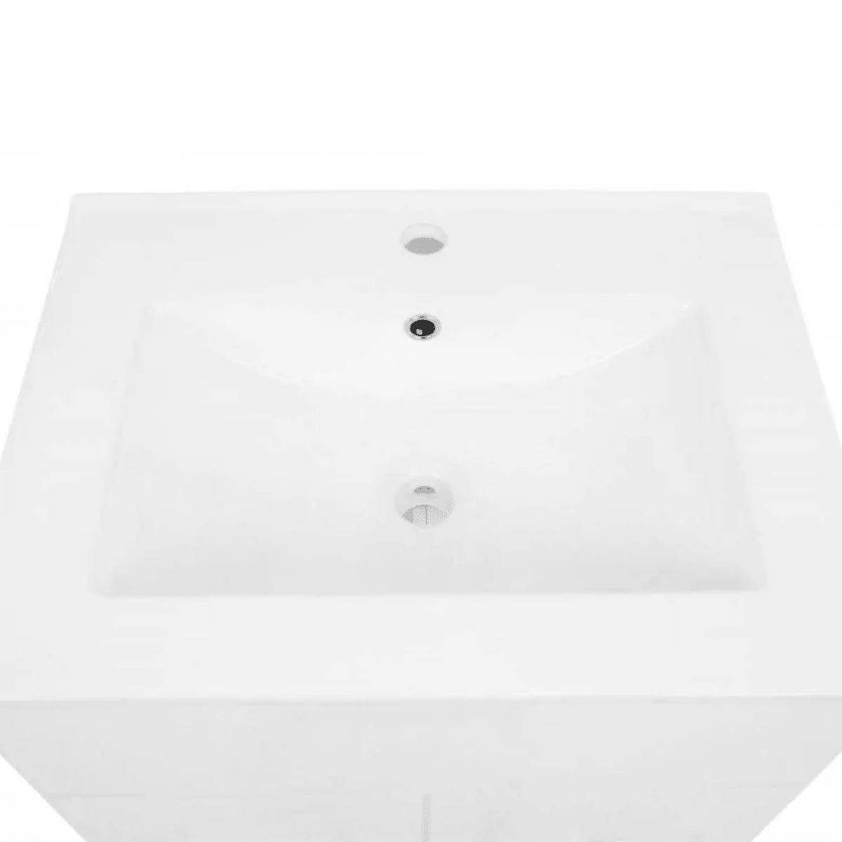 Mobile da bagno "Elendir" con lavabo in ceramica integrato maniglie piedini cromati - MondoViro
