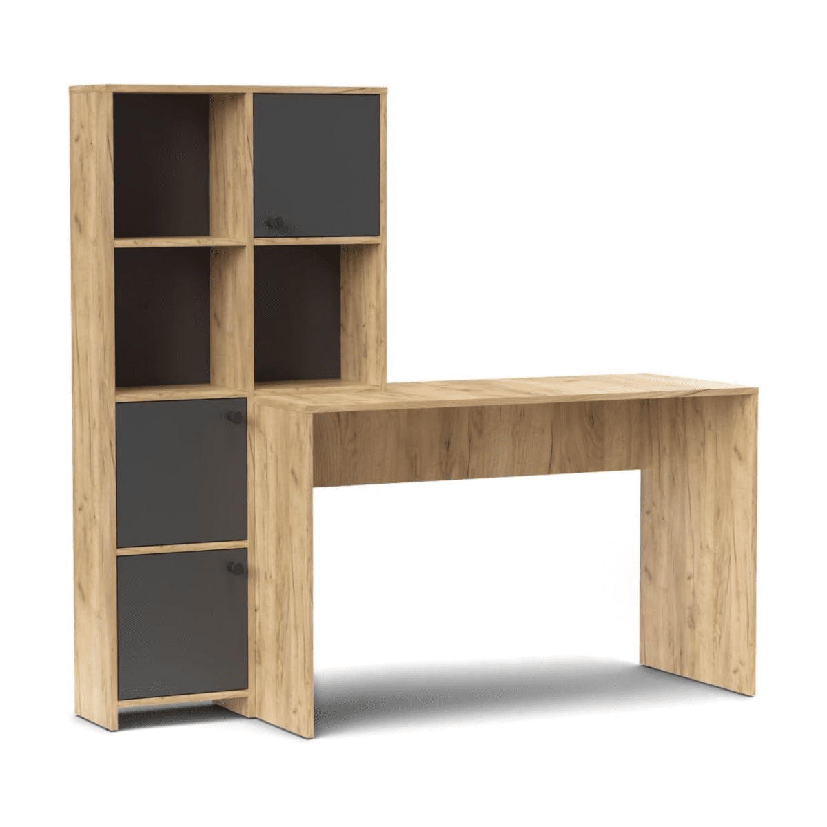 Scrivania con libreria moderna "Eternal" versatile cm 156x55 71h - MondoViro
