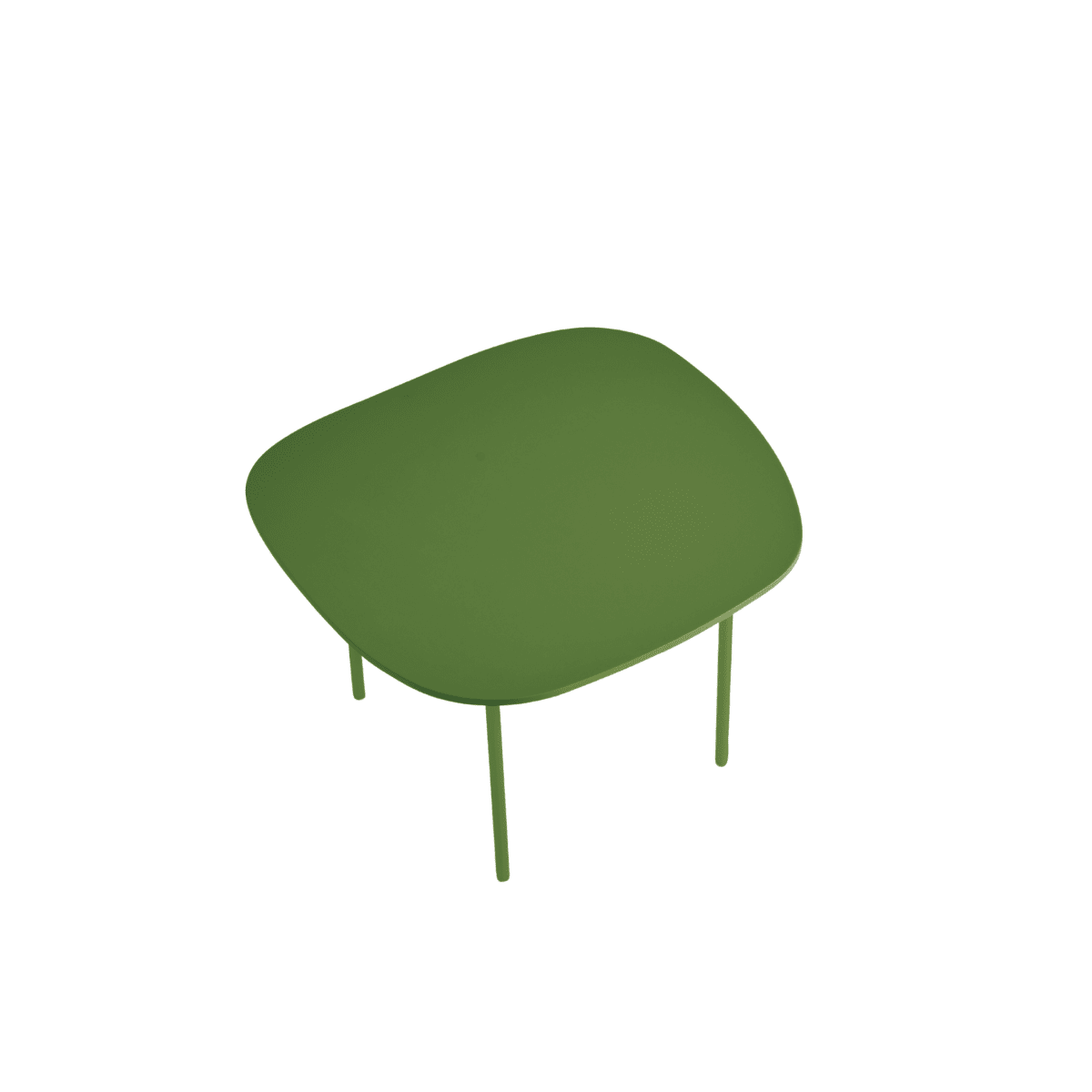 Tavolino moderno "Flex" con piano sagomato e gambe in metallo - MondoViro