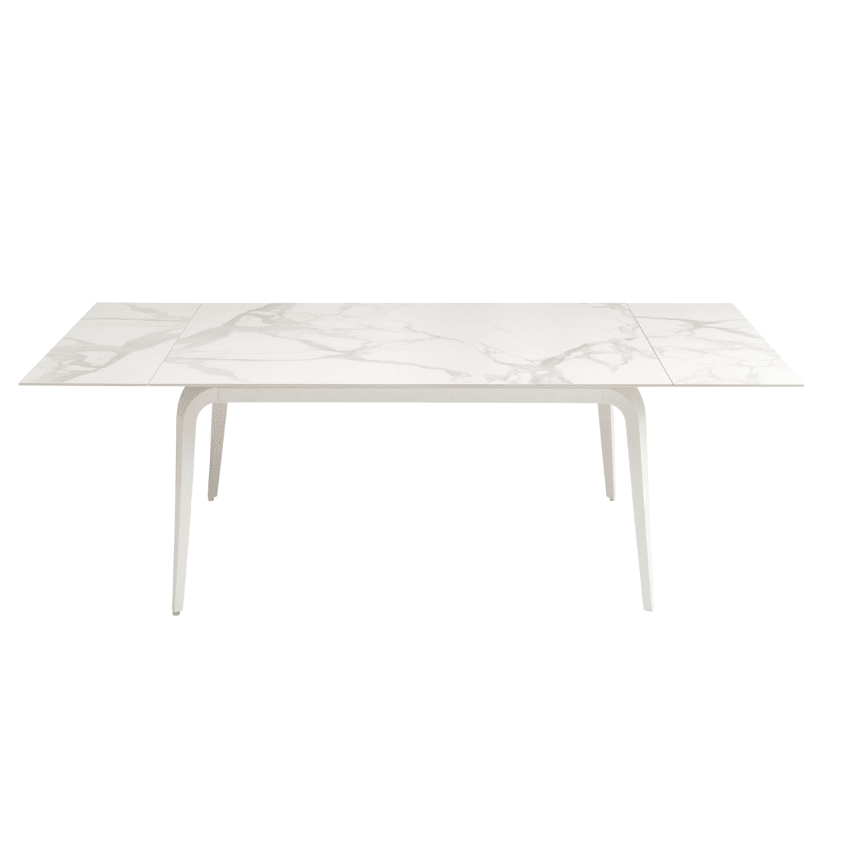 Tavolo allungabile "Gedy" effetto marmo e due allunghe cm 160/240x90 77h - MondoViro