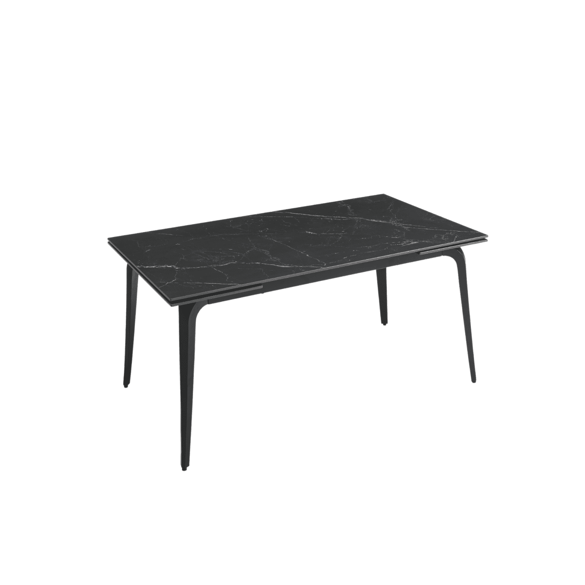 Tavolo allungabile "Gedy" effetto marmo e due allunghe cm 160/240x90 77h - MondoViro